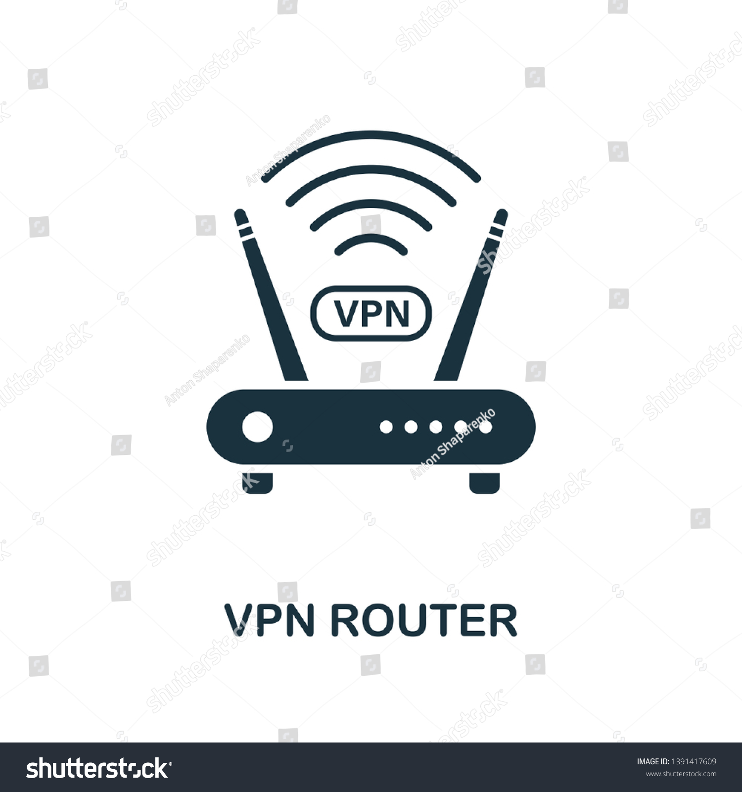 Vpn Router Icon Creative Element Design Stock Vector (Royalty Free ...