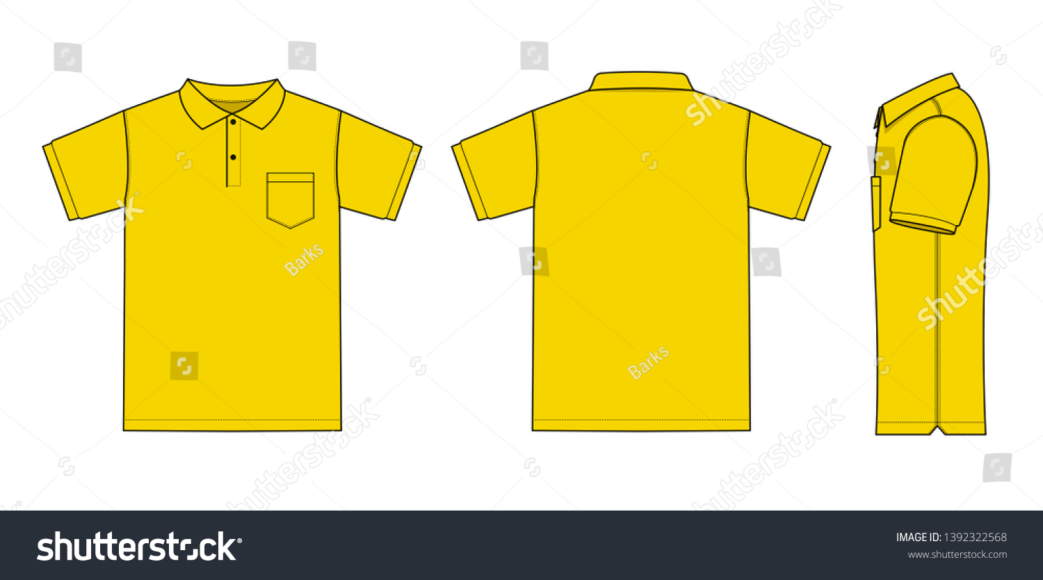 Polo Shirt Golf Shirt Template Illustration Stock Vector (Royalty Free ...