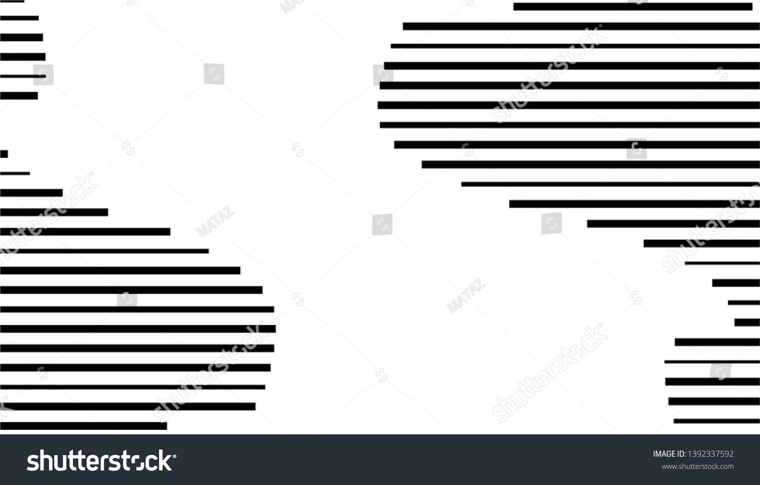 Horizontal Lines Empty Blank Shape Black Stock Vector (royalty Free 