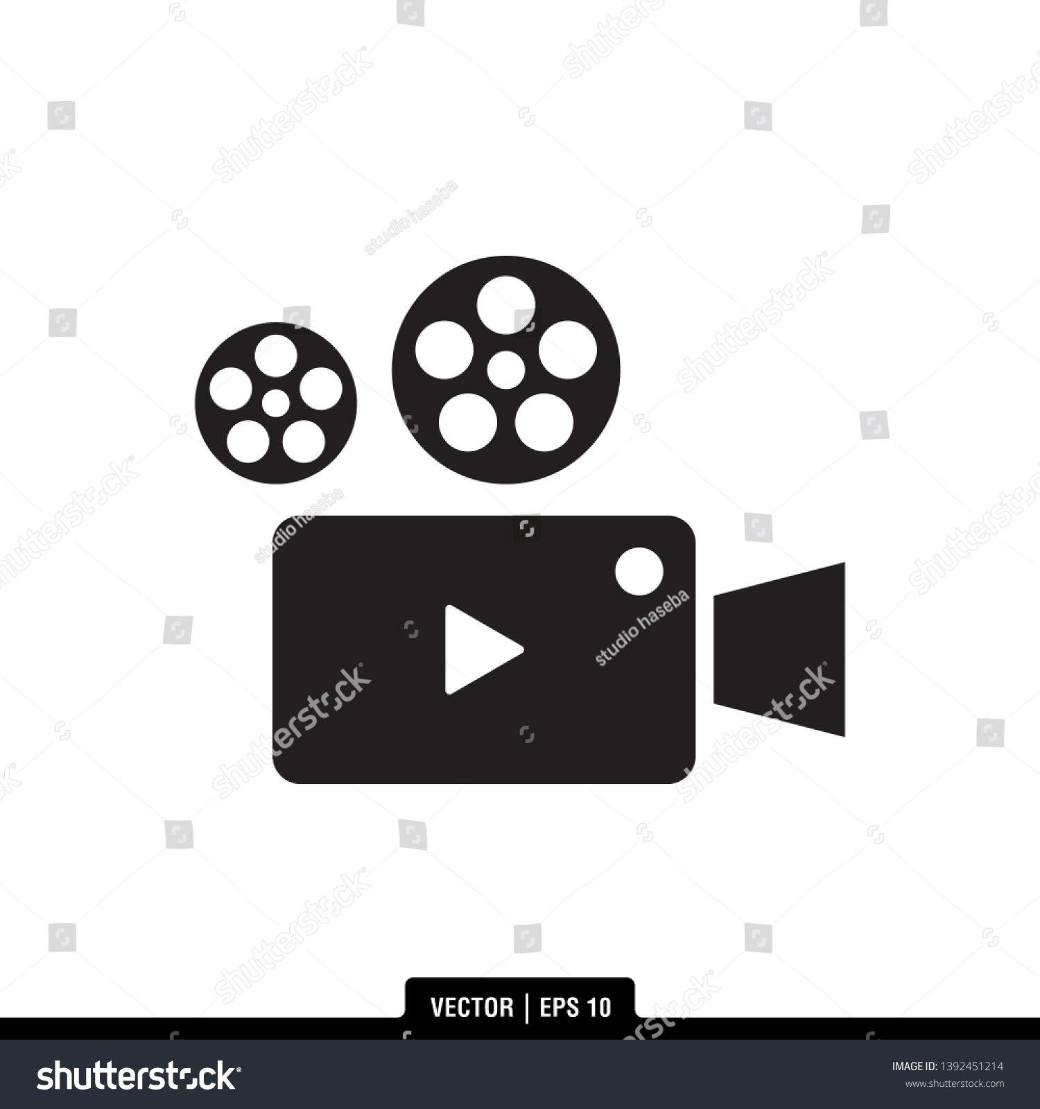 Video Camera Icon Vector Illustration Logo Stock Vector (Royalty Free ...