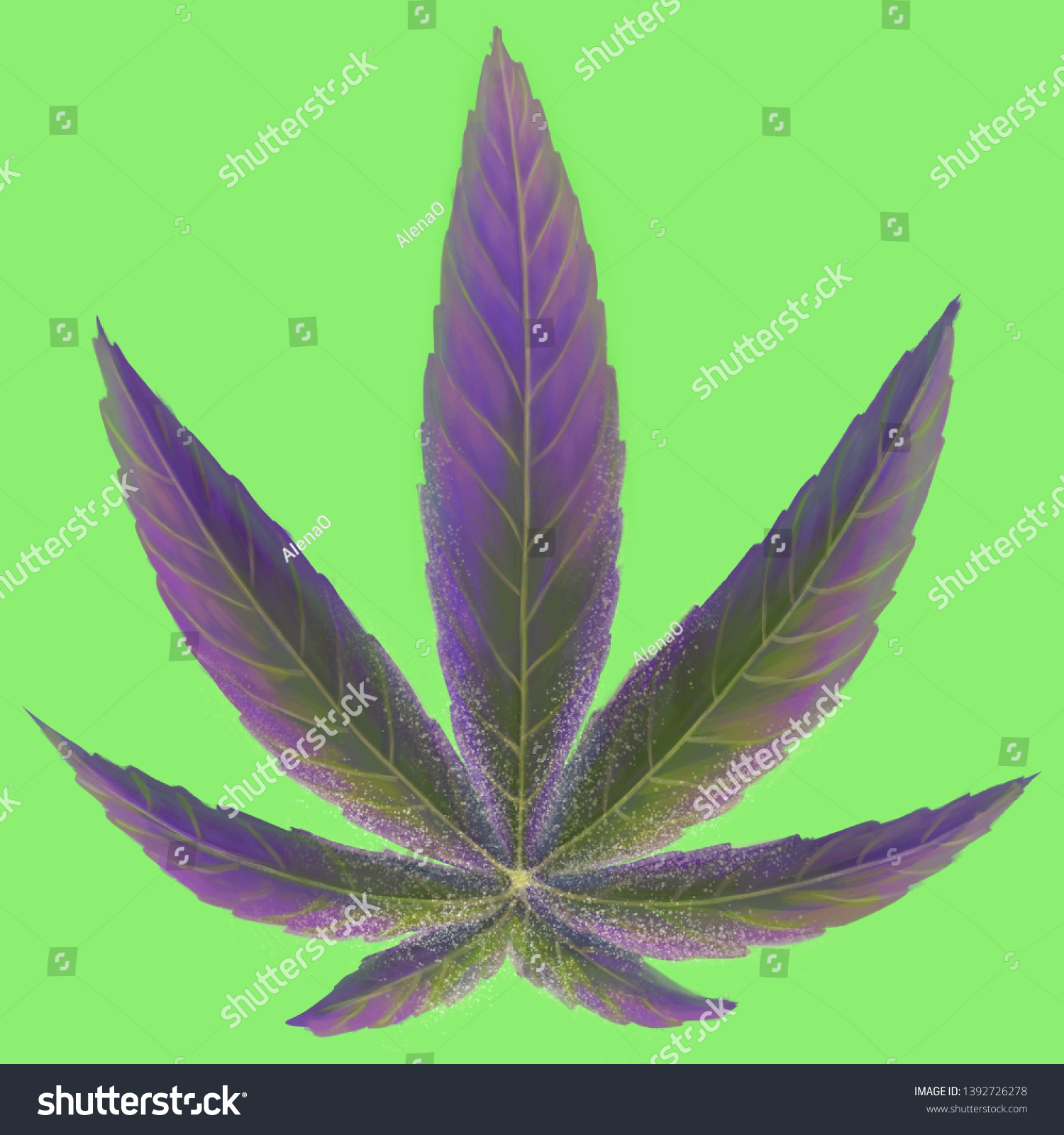 purple weed leaves