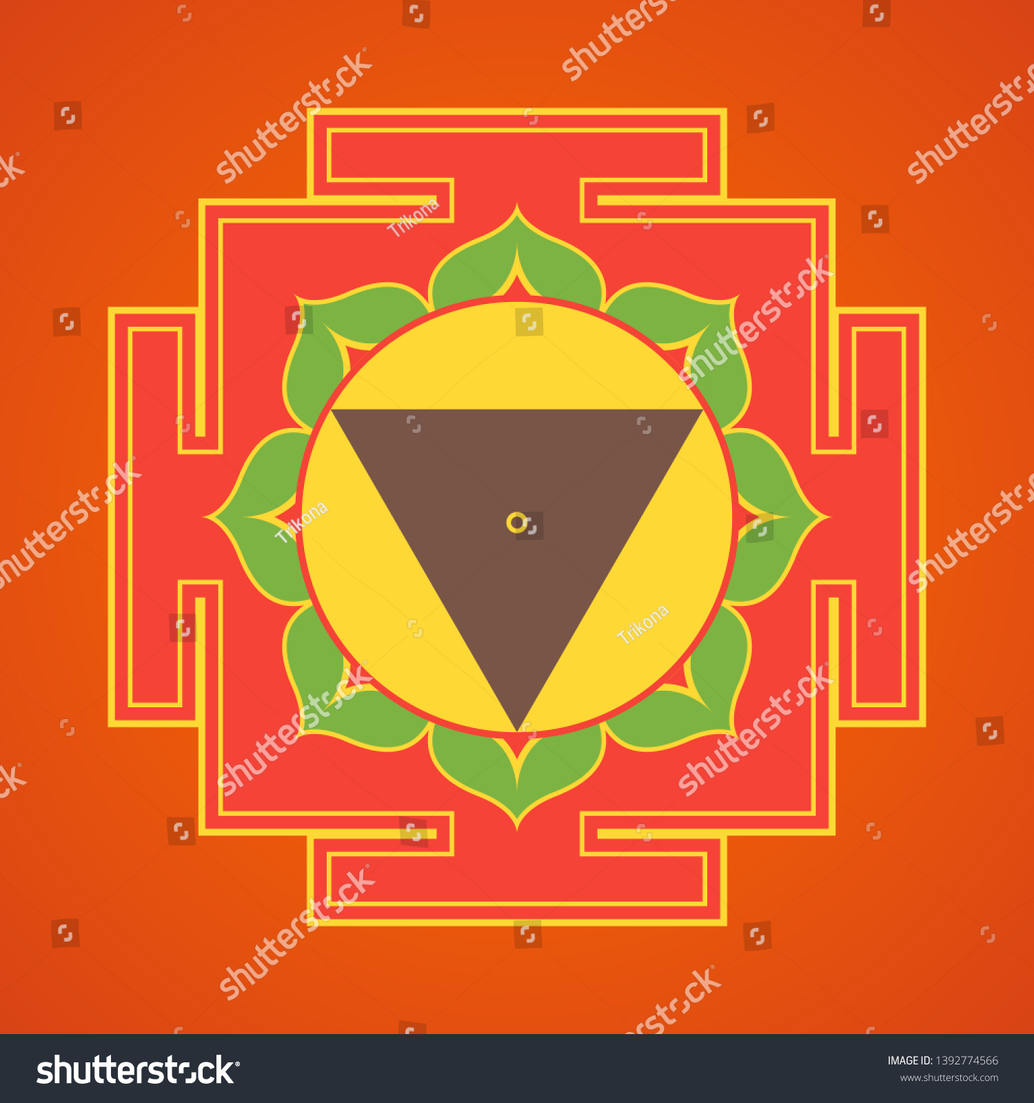 Vector Colored Design Tara Aspect Yantra Stock Vector Royalty Free 1392774566 Shutterstock 5120