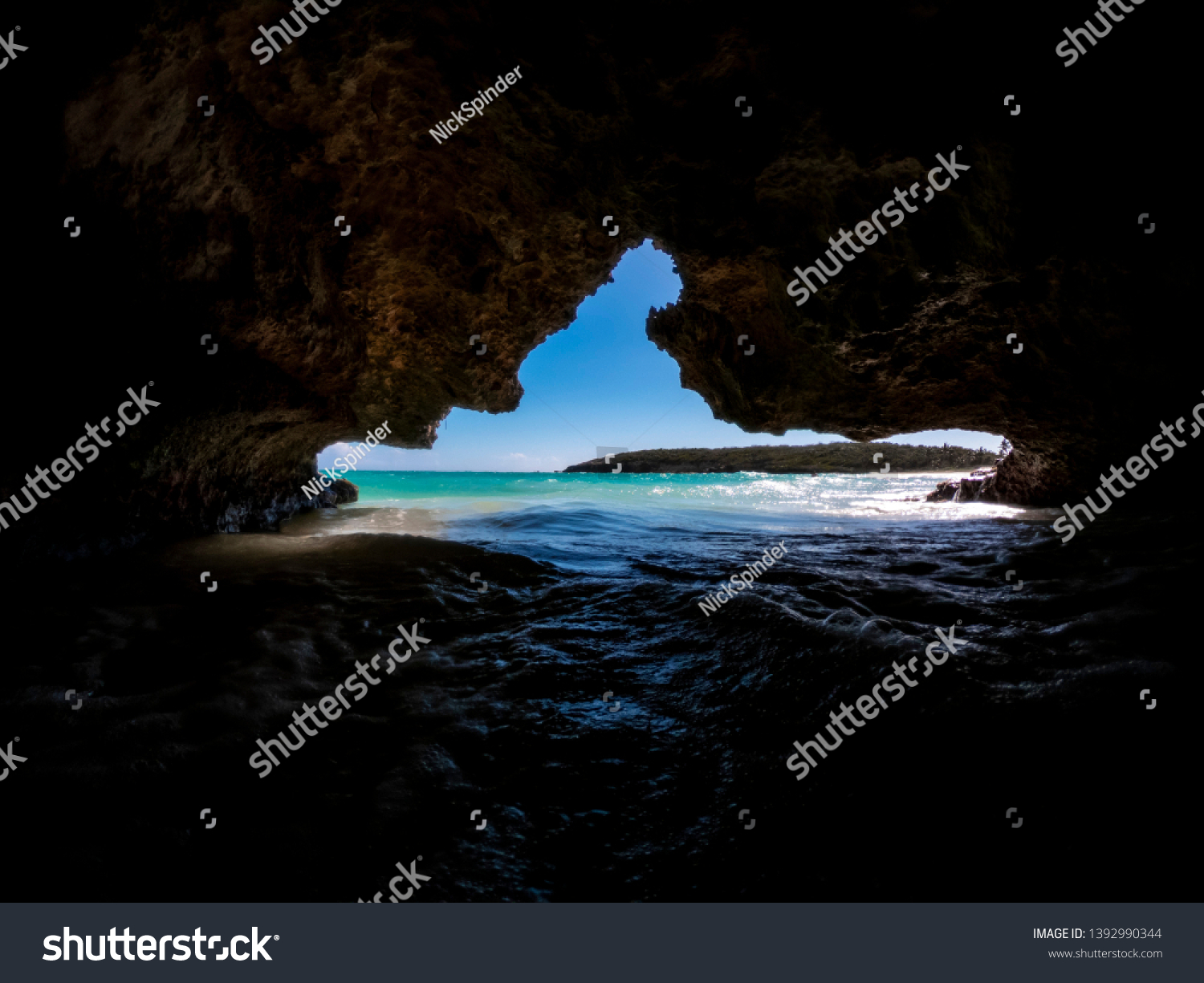 Secluded Secret Ocean Cave During Low Stock Photo 1392990344 | Shutterstock