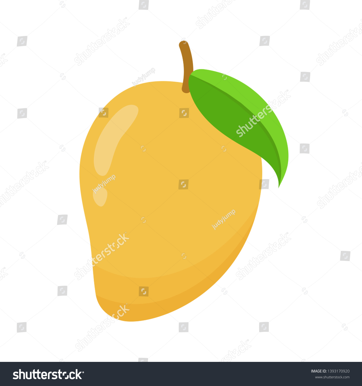 Mango Vector Mango On White Background Stock Vector (Royalty Free ...