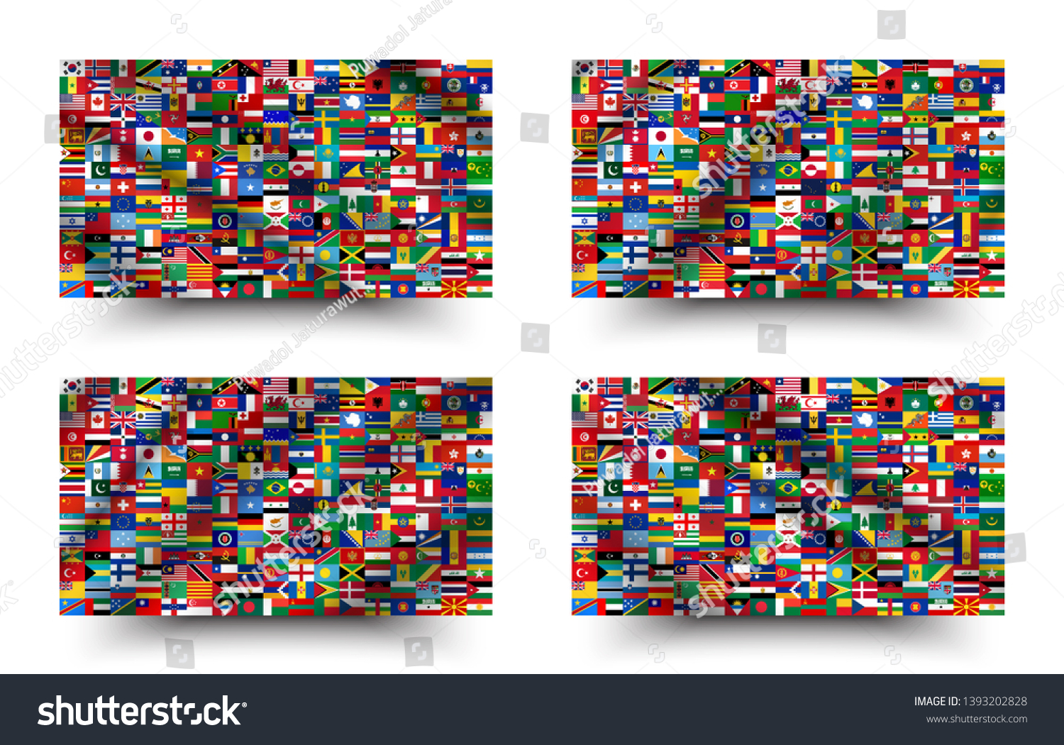 All National Flags World Waving Background เวกเตอร์สต็อก ปลอดค่าลิขสิทธิ์ 1393202828