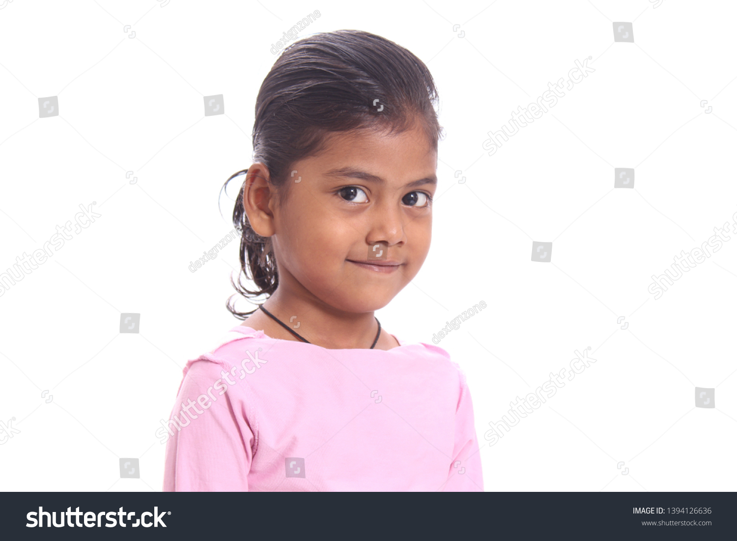 Cute Indian Girl Posing Pink Dress Stock Photo 1394126636 | Shutterstock