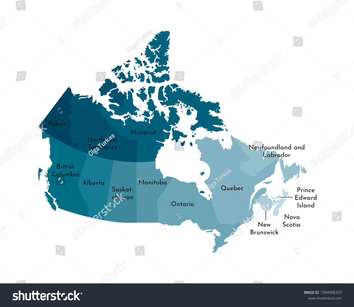 Vector Isolated Illustration Simplified Administrative Map Stock Vector ...