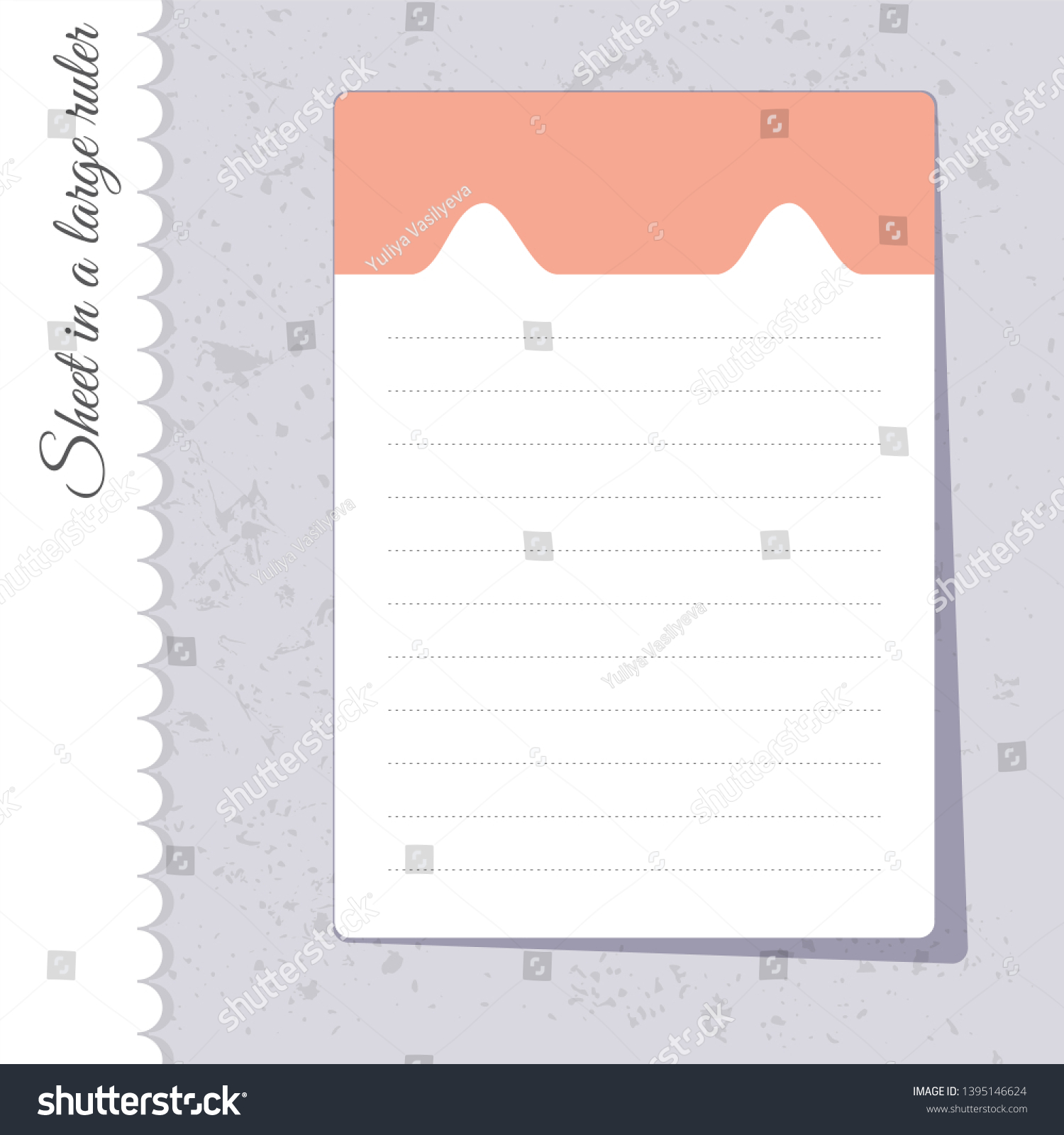 cute pattern sheet ruler notebook printable stock vector royalty free 1395146624 shutterstock