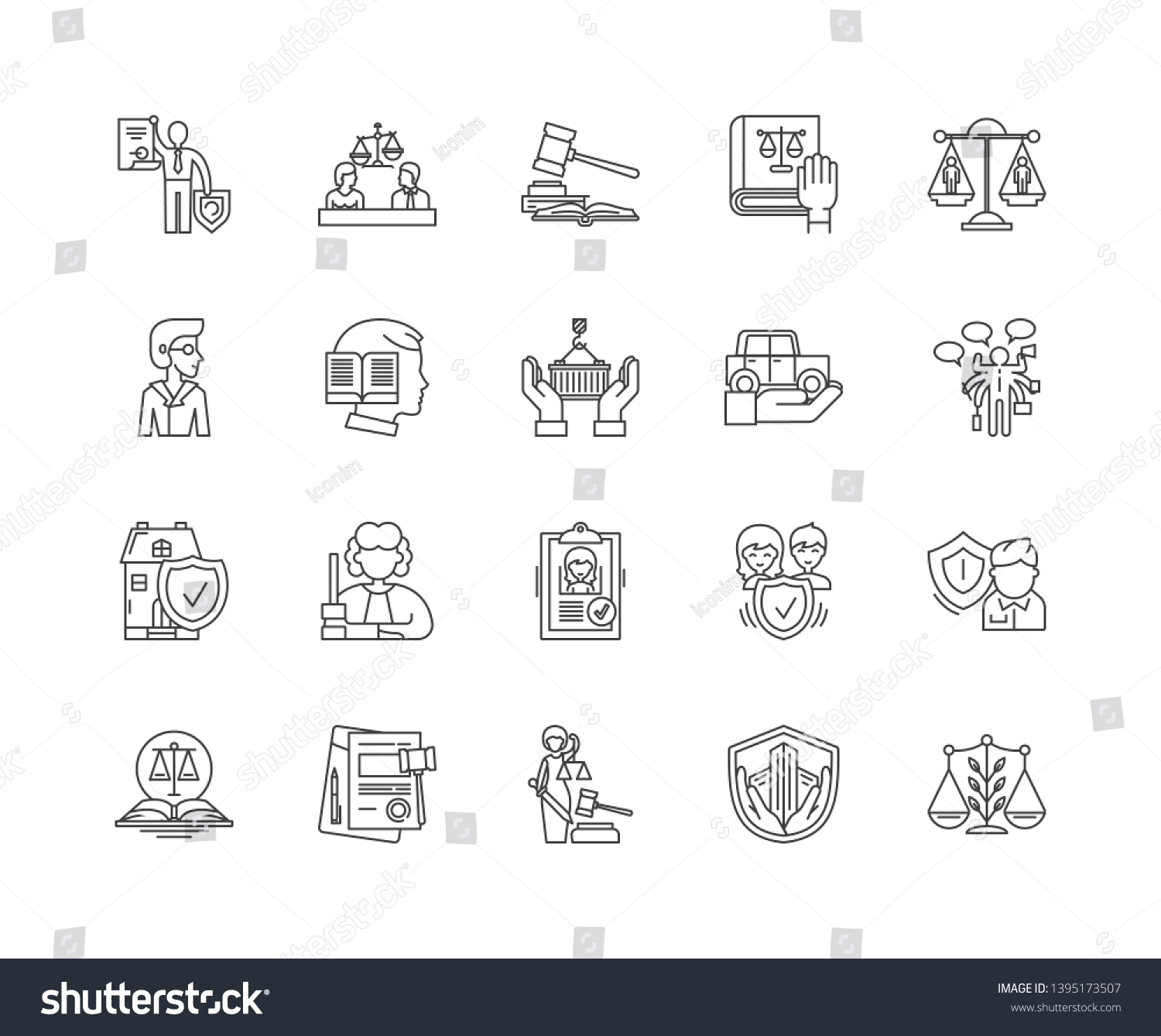 Advocacy Line Icons Signs Vector Set Stock Vector (Royalty Free ...