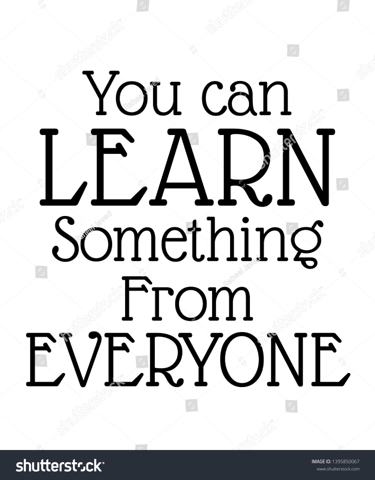 You Can Learn Something Everyone Vector Stock Vector (Royalty Free ...