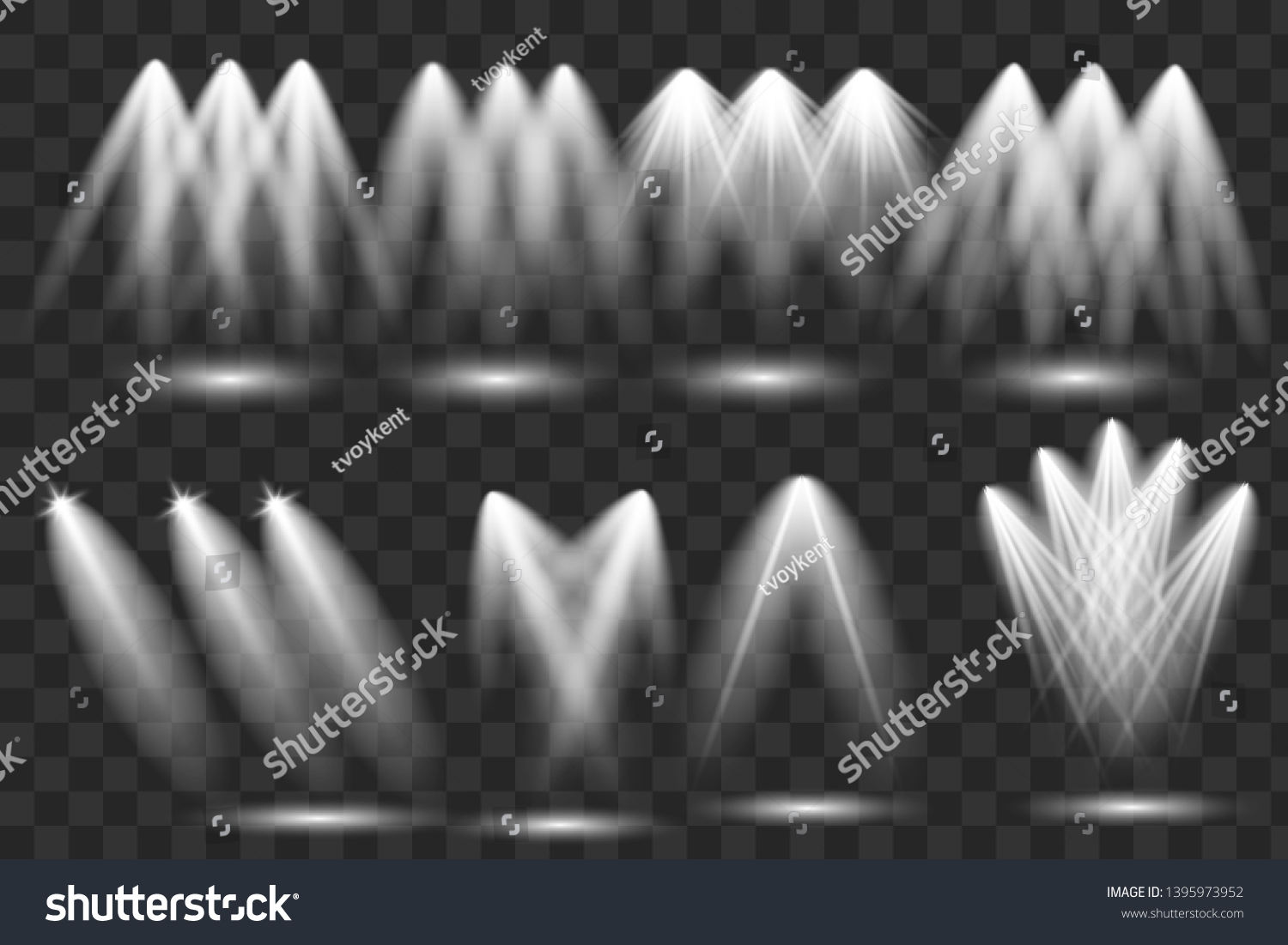 Vector Spotlight Light Effect Glow Isolated Stock Vector (Royalty Free ...