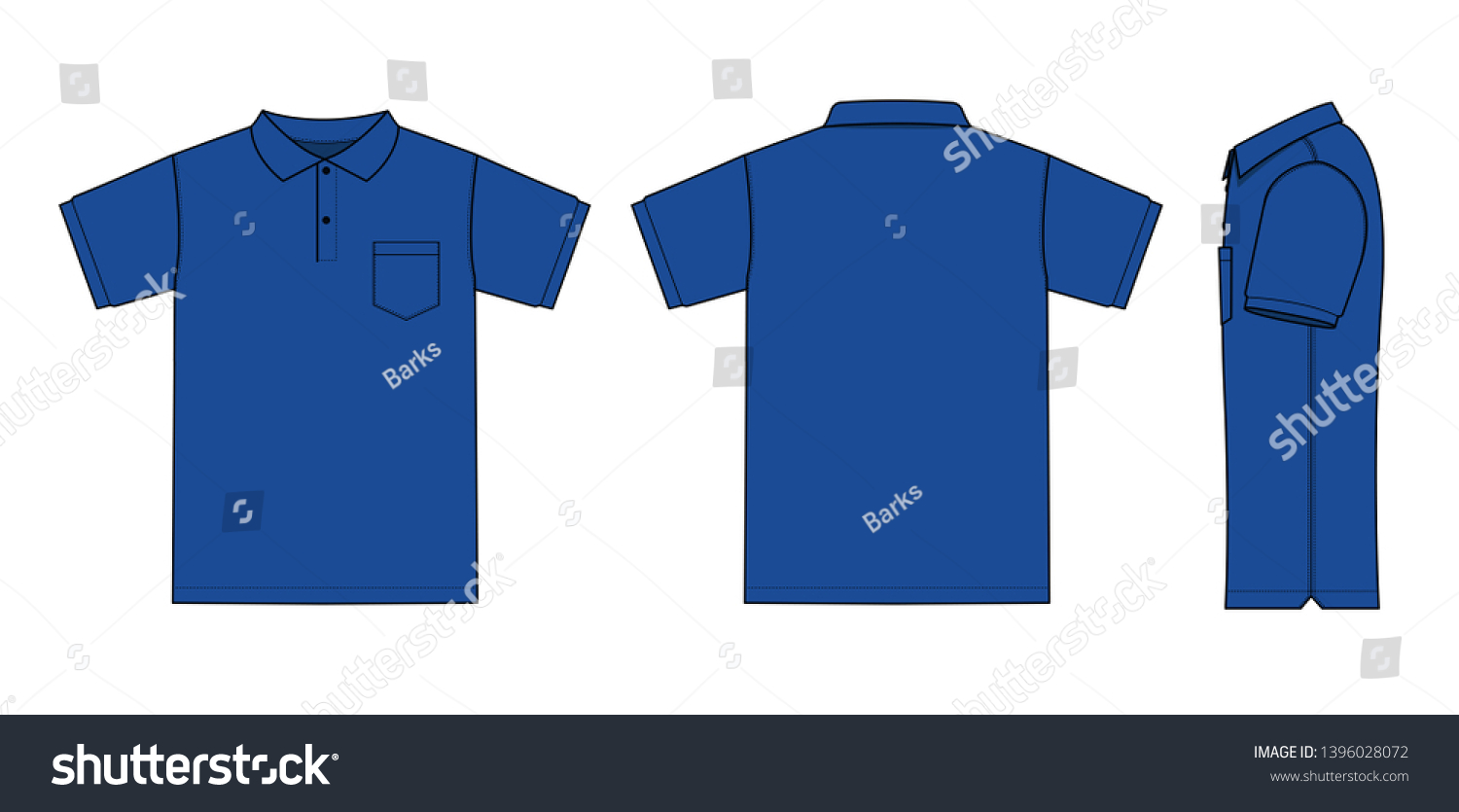 Polo Shirt Golf Shirt Template Illustration Stock Vector (Royalty Free ...