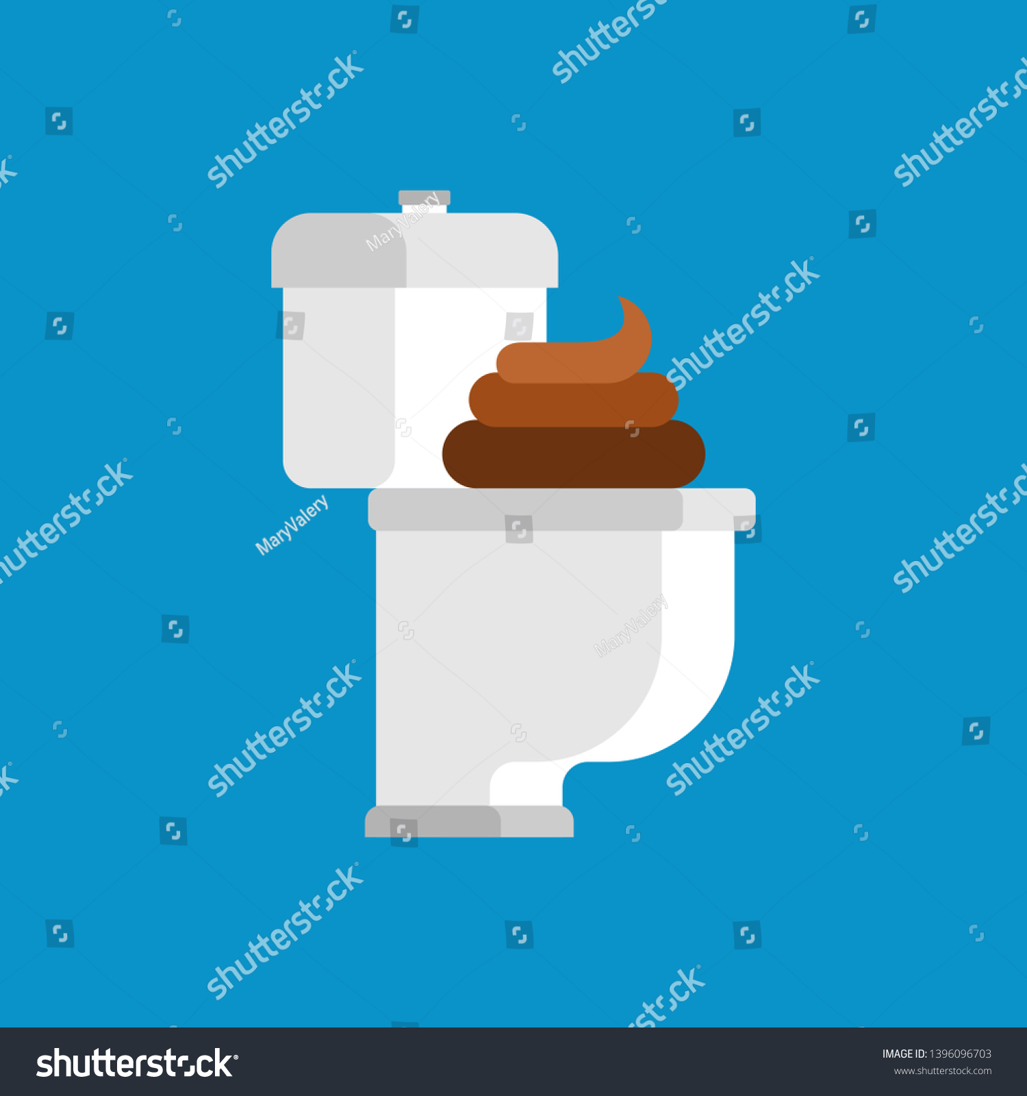 Dirty Toilet Shit Filthy Wc Isolated Stock Illustration 1396096703 ...