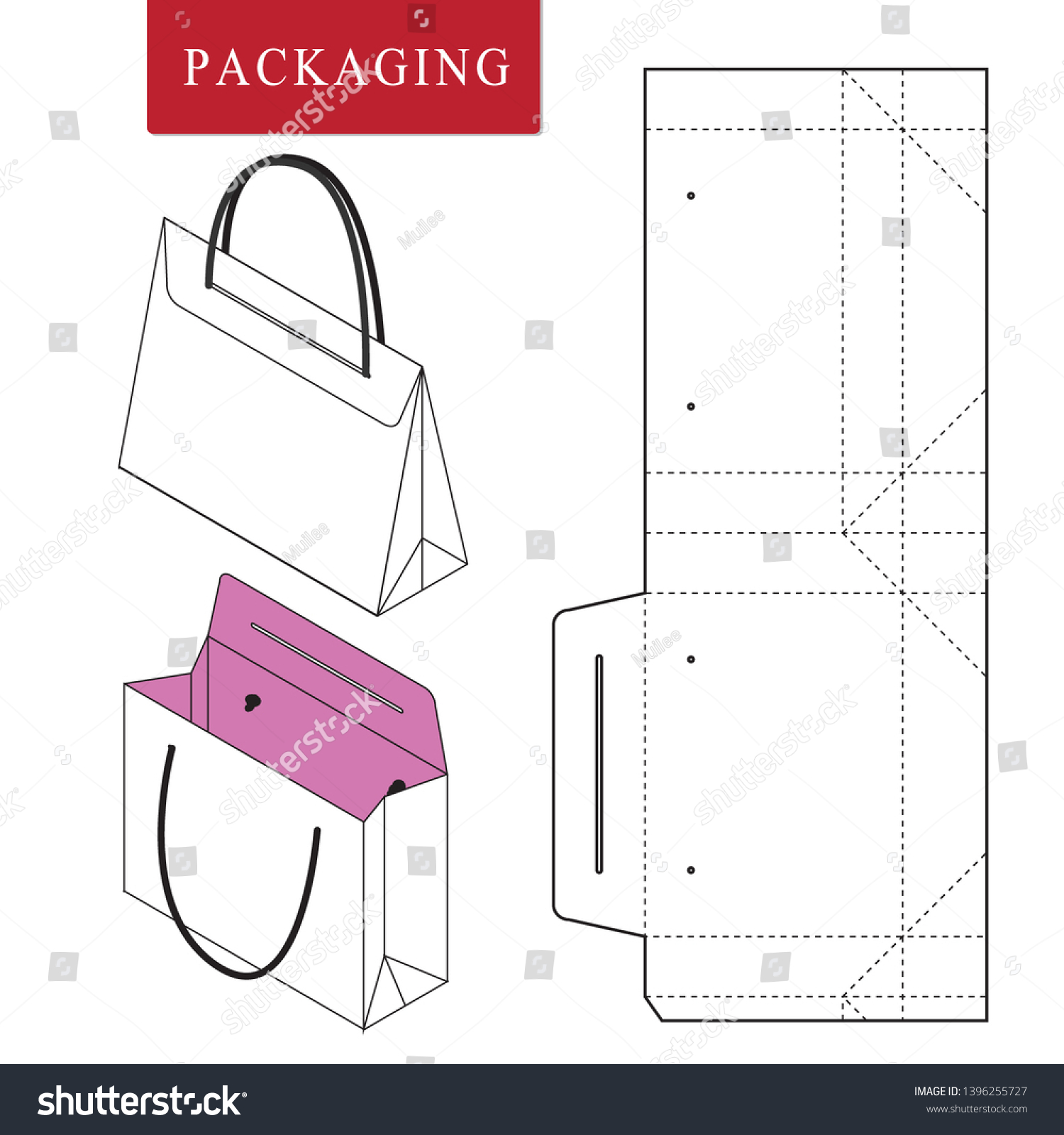 Bag Packaging Template Wearingvector Illustration Packagingisolated ...