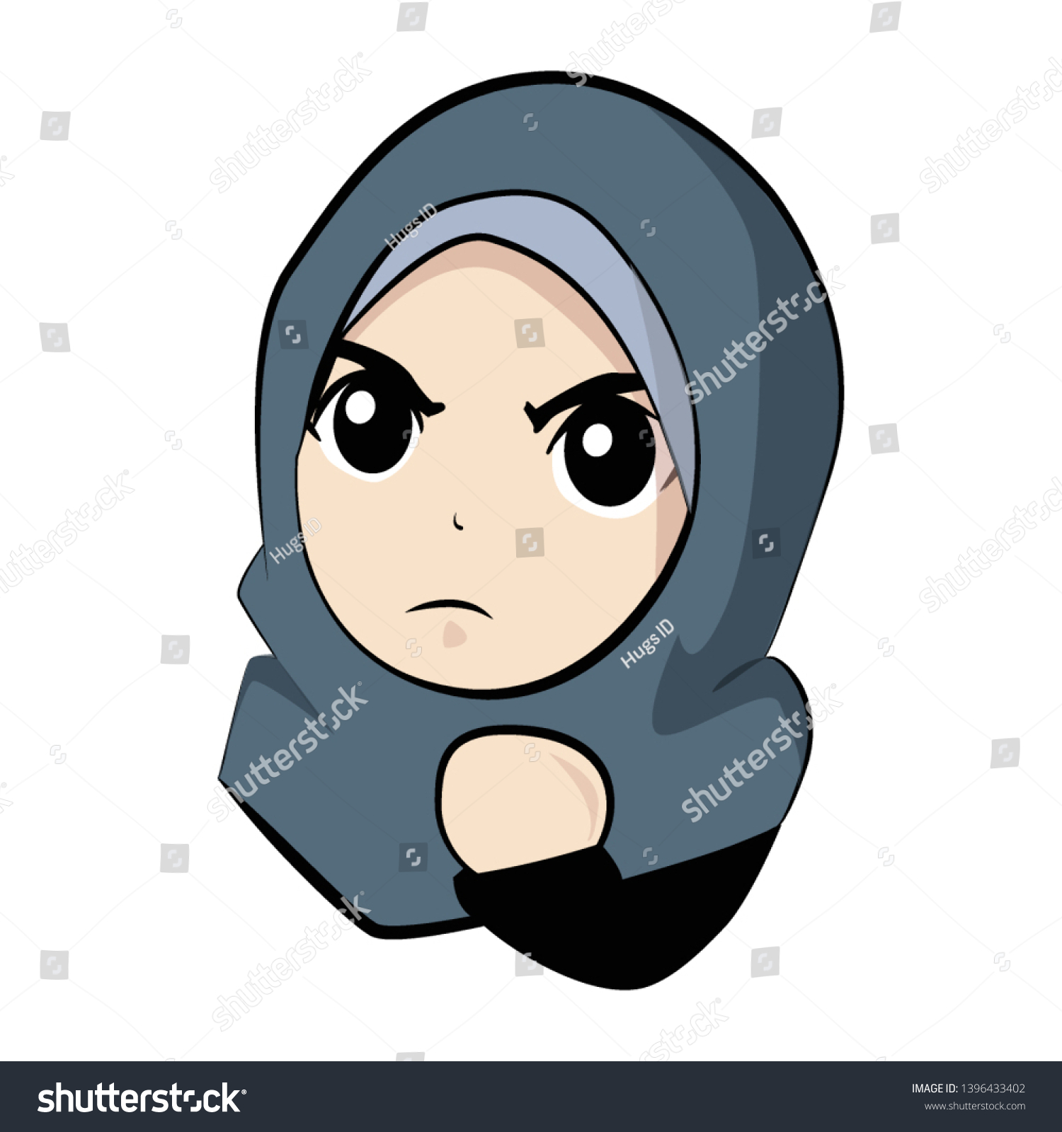 Cute Cartoon Muslim Kids Collection Vector Stock Vector (Royalty Free ...