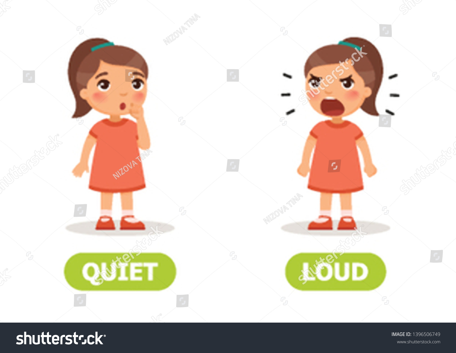 loud-quiet-antonyms-word-card-vector-stock-vector-royalty-free