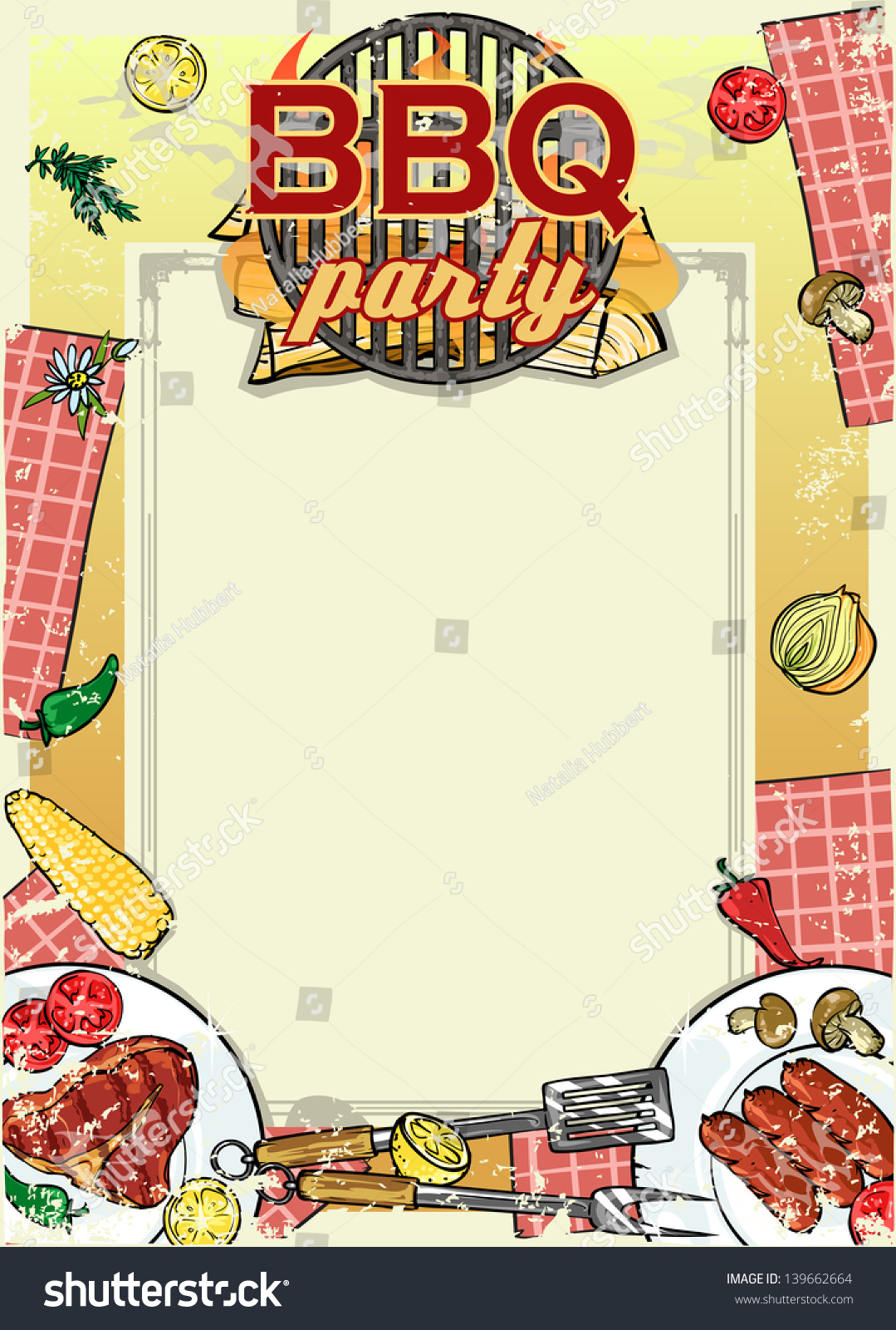 bbq background invite