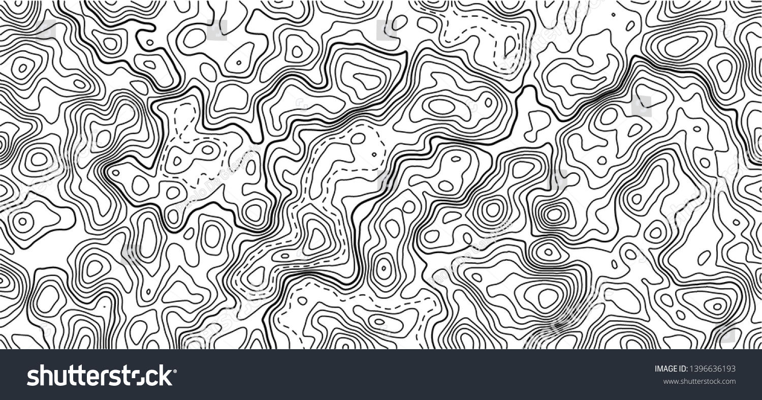 Topographic Map Background Black Lines On Stock Vector (royalty Free 