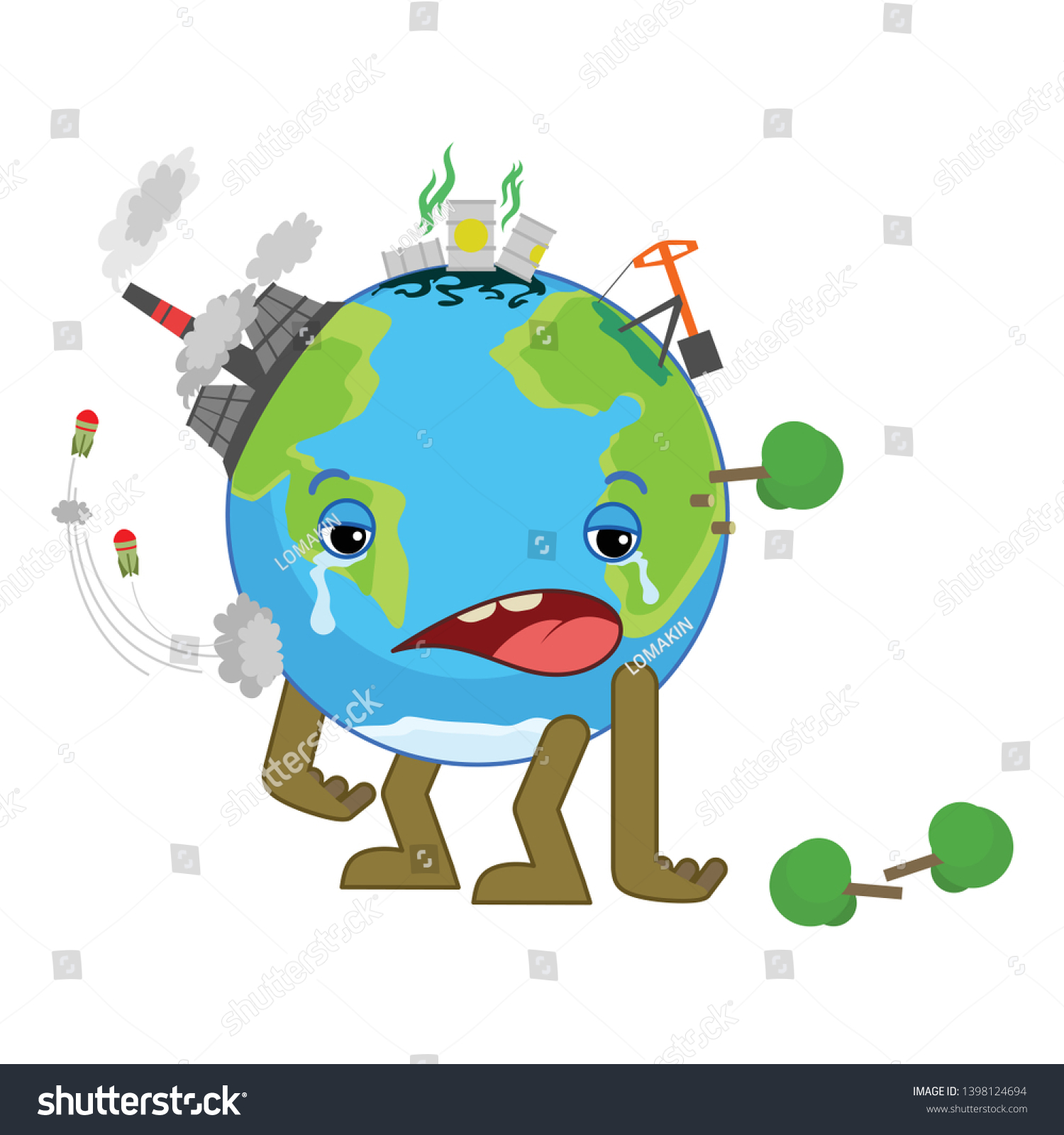 World Environment Day Concept World Earth Stock Vector (royalty Free 