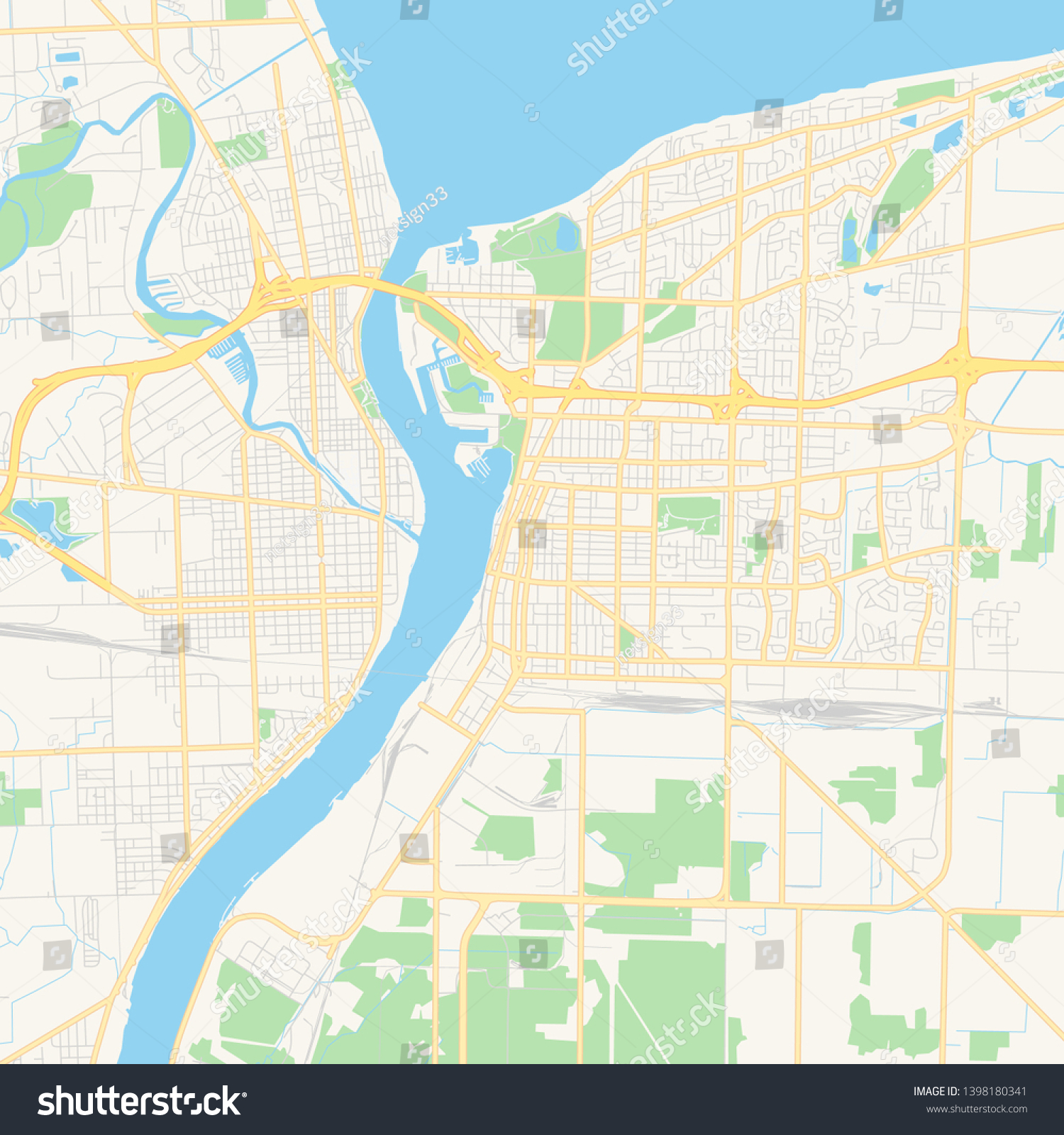 Empty Vector Map Sarnia Ontario Canada Stock Vector (Royalty Free ...