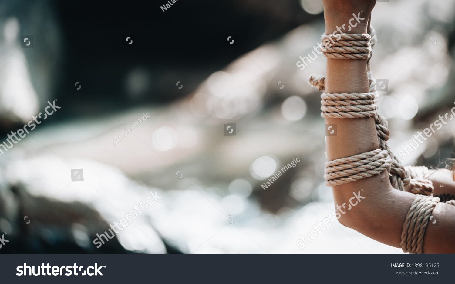 Woman Bound Rope Japanese Technique Shibari Stock Photo Shutterstock