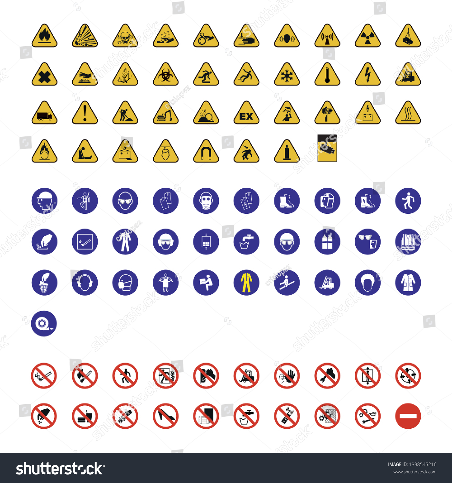 Prevention Works Signs Collection Vector Vector Stock Vector (Royalty ...