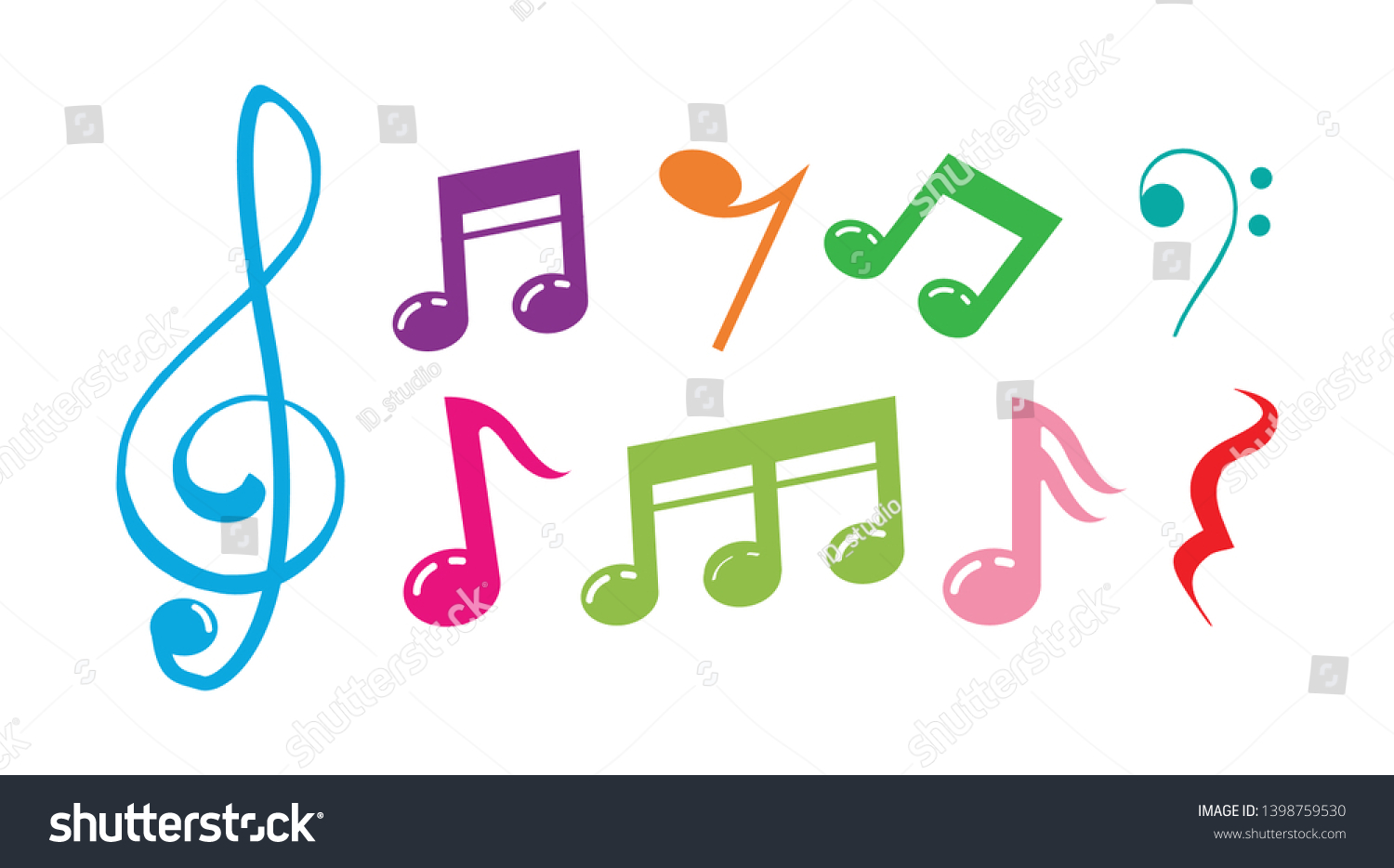 Music Scale Logo Design Colorful Concept Stock Vector (Royalty Free ...