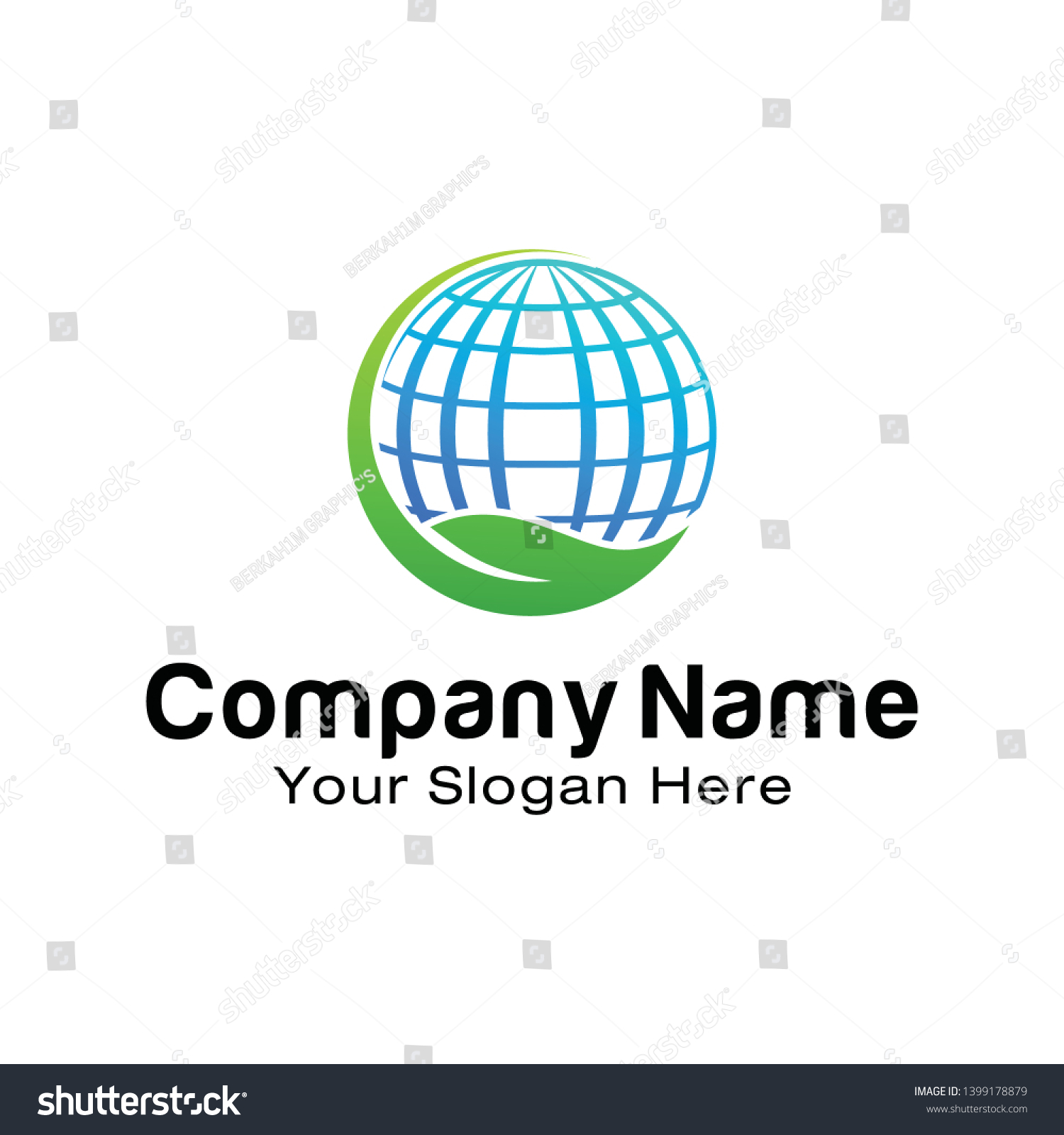 Eco World Logo Design Template Stock Vector (Royalty Free) 1399178879 ...