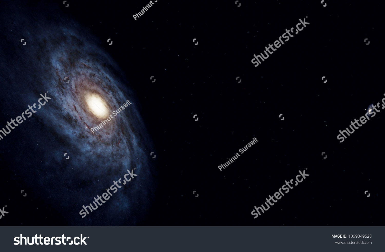 Milky Way Galaxy Our Neighboring Galaxy Stock Illustration 1399349528 ...