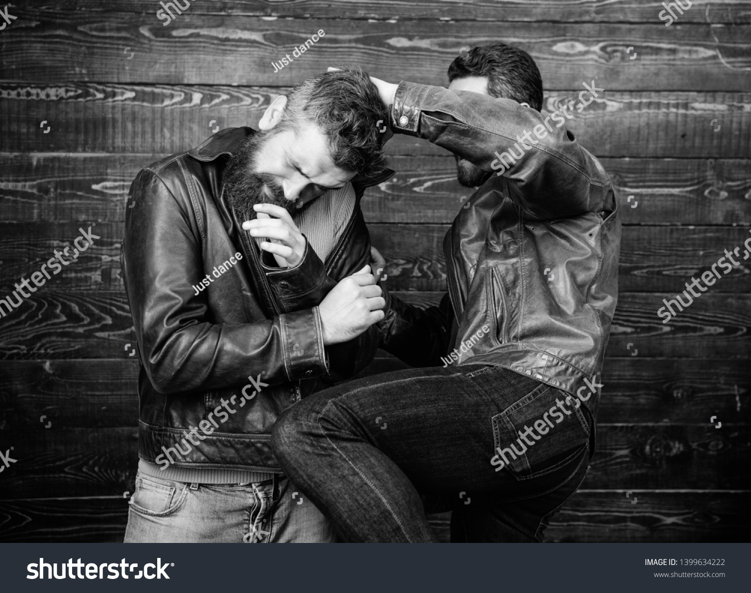 Street Fight Concept Men Brutal Hooligans Stock Photo 1399634222 ...