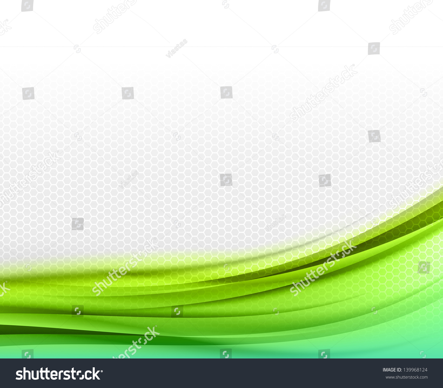 Abstract Green Background Grey Hexagon Stock Vector (Royalty Free ...