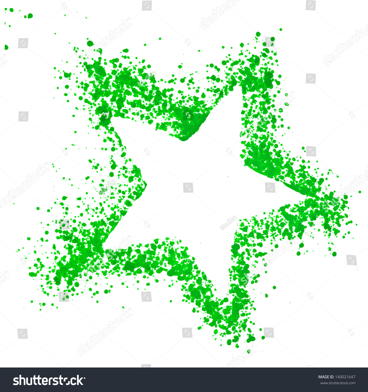 Blank Border Green Star Drawing Air Stock Illustration Shutterstock