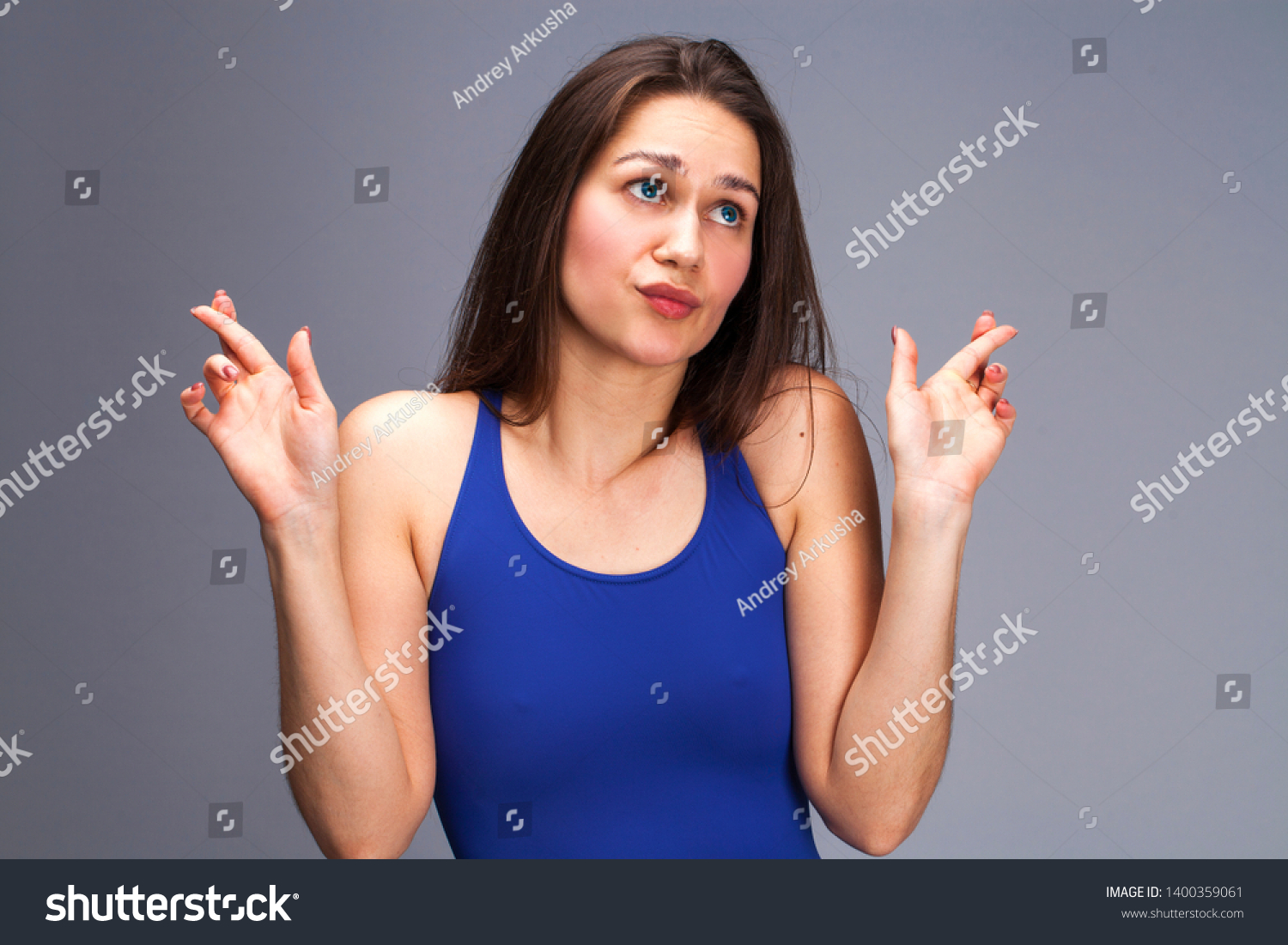 Body Language Emotions Concept Glad Dark Stock Photo 1400359061 ...