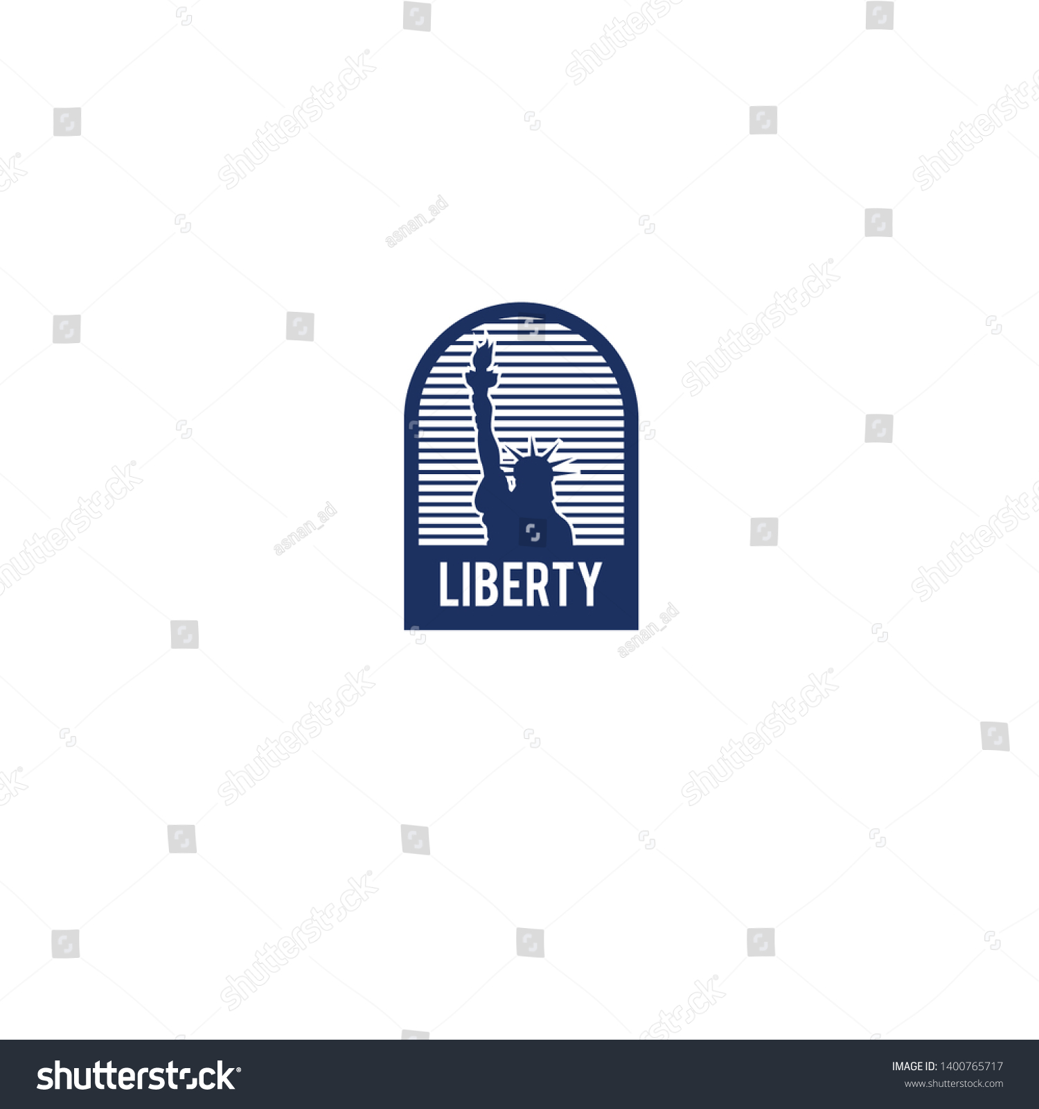 Liberty Badge Logo Strip Background Stock Vector (Royalty Free ...