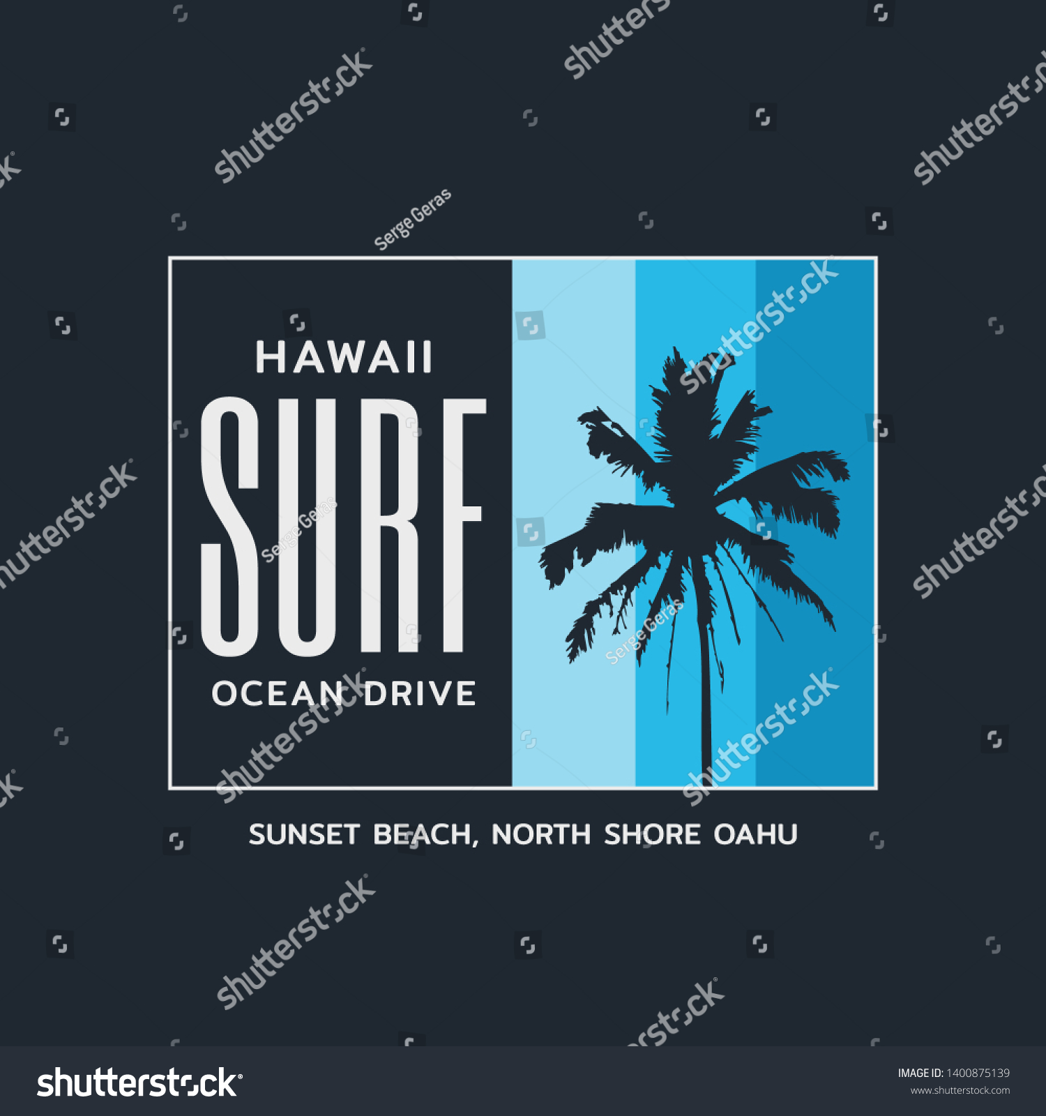 Vector Illustration On Theme Surfing Surf Stock Vector (Royalty Free ...