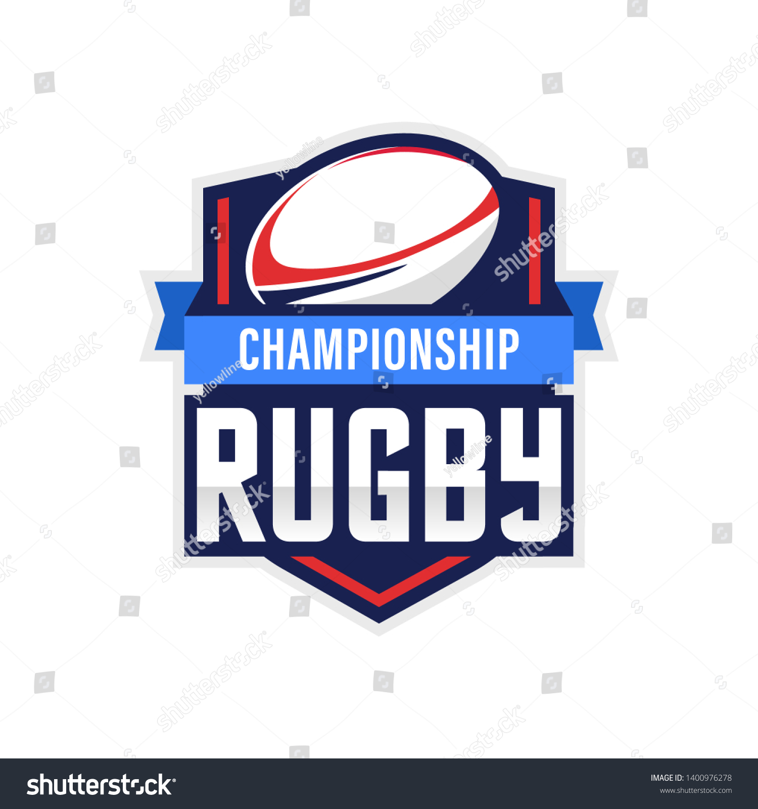 Rugby Logo American Logo Sport Stock Vector (Royalty Free) 1400976278 ...