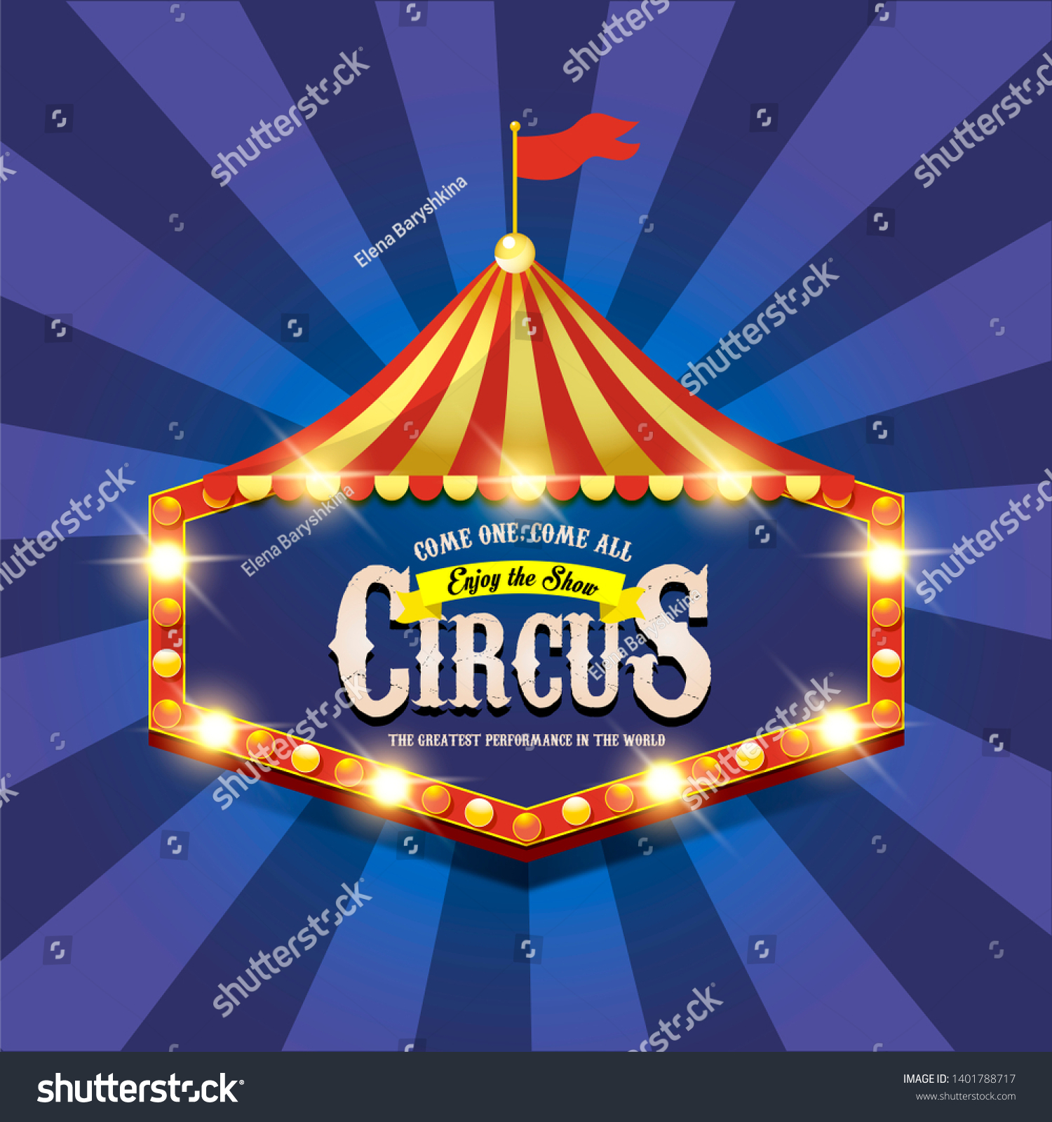 Circus Banner Carnival Banner Event Banner Stock Illustration ...