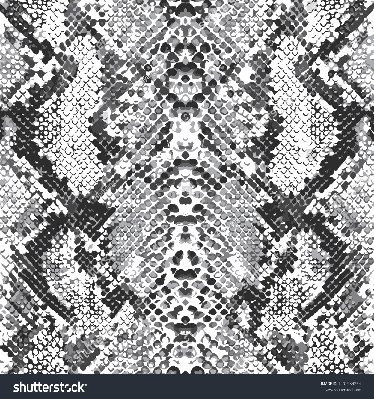 Black White Snake Skin Seamless Pattern Stock Vector (Royalty Free ...