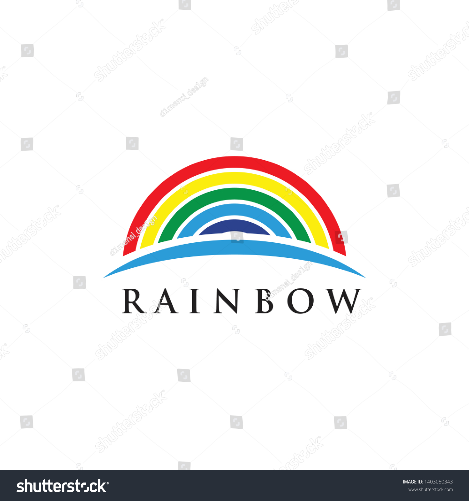 Rainbow Color Logo Icon Vector Template Stock Vector (Royalty Free ...