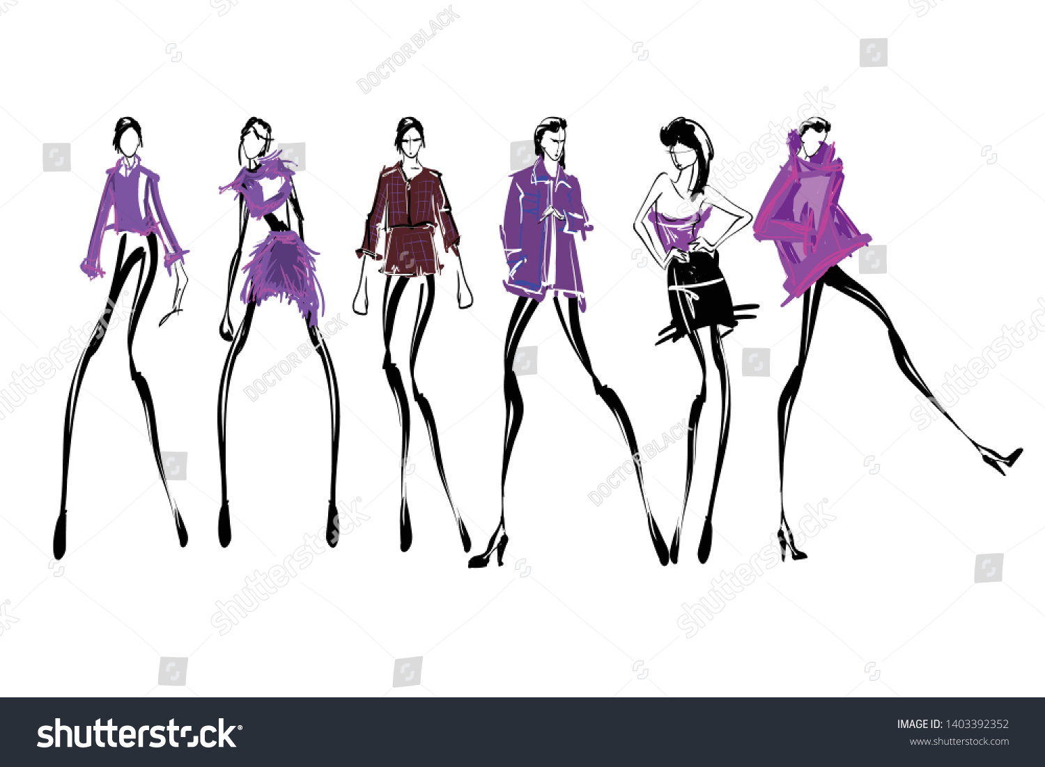 fashion illustration stylised croquis