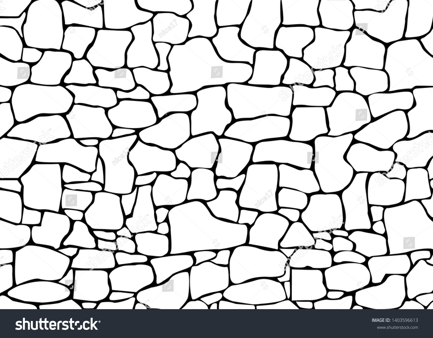 Stone Wall Pattern Vector Texture Illustration Stock Vector (Royalty ...