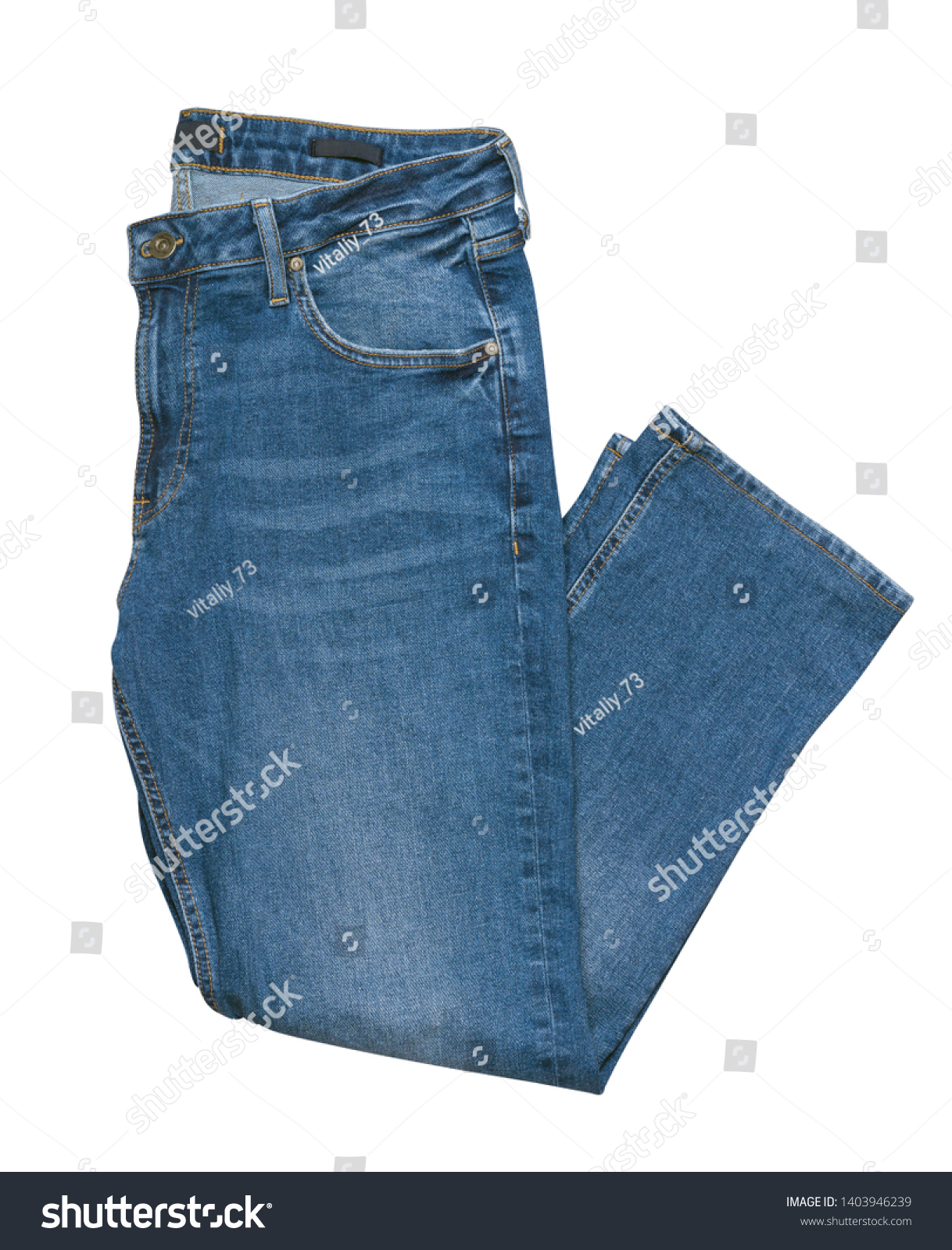 Blue Jeans Isolated On White Backgroundbeautiful Stock Photo 1403946239 ...
