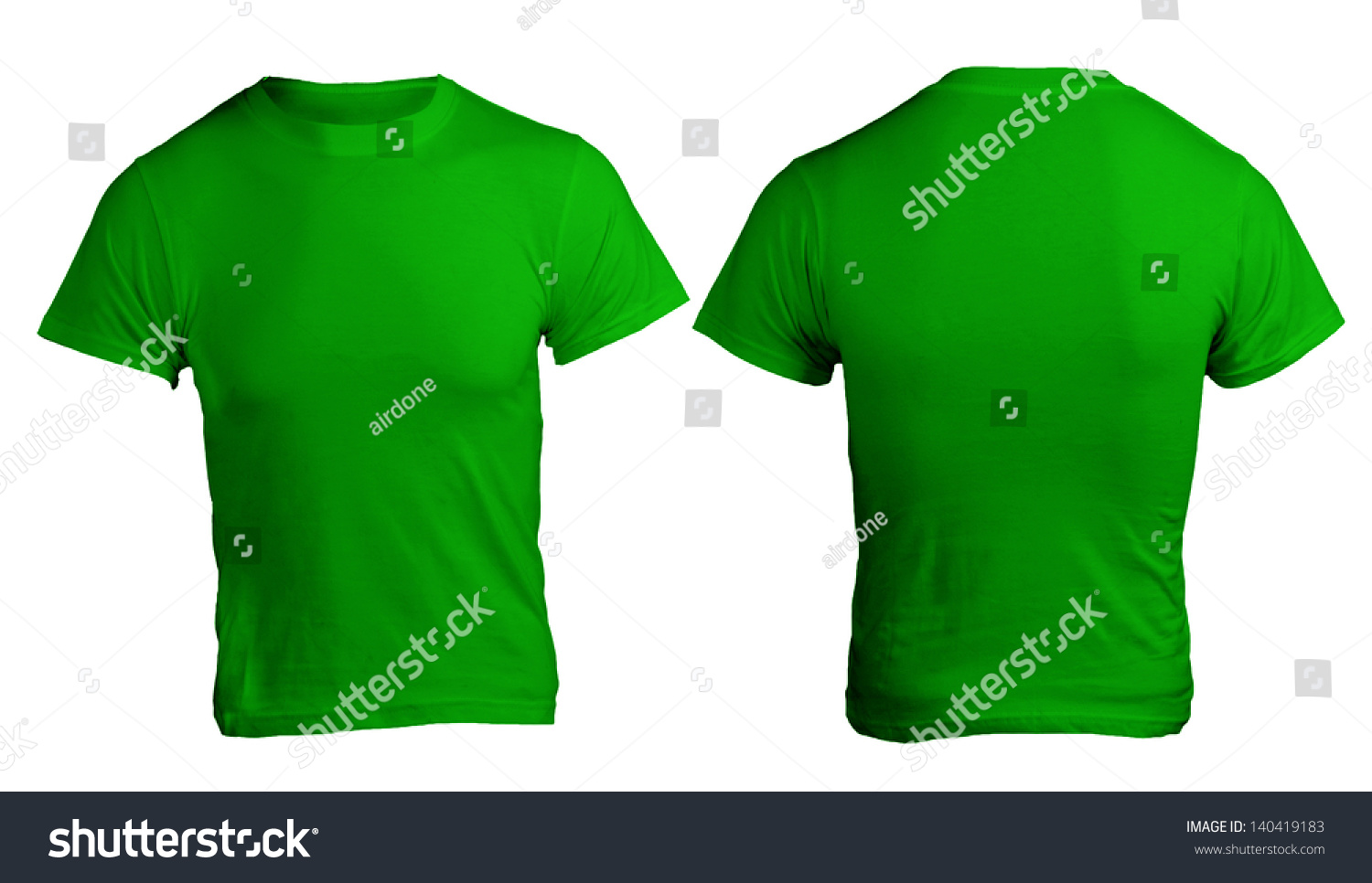 Green Mens Shirt Template Front Back Stock Photo 140419183 | Shutterstock