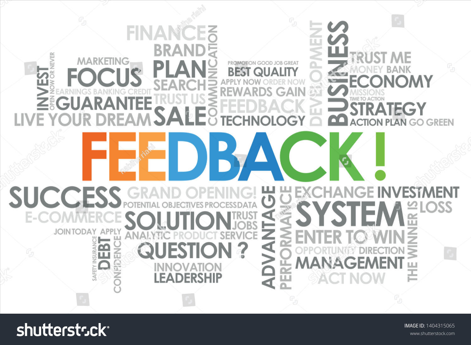 Feedback Word Cloud White Background Stock Vector (Royalty Free ...