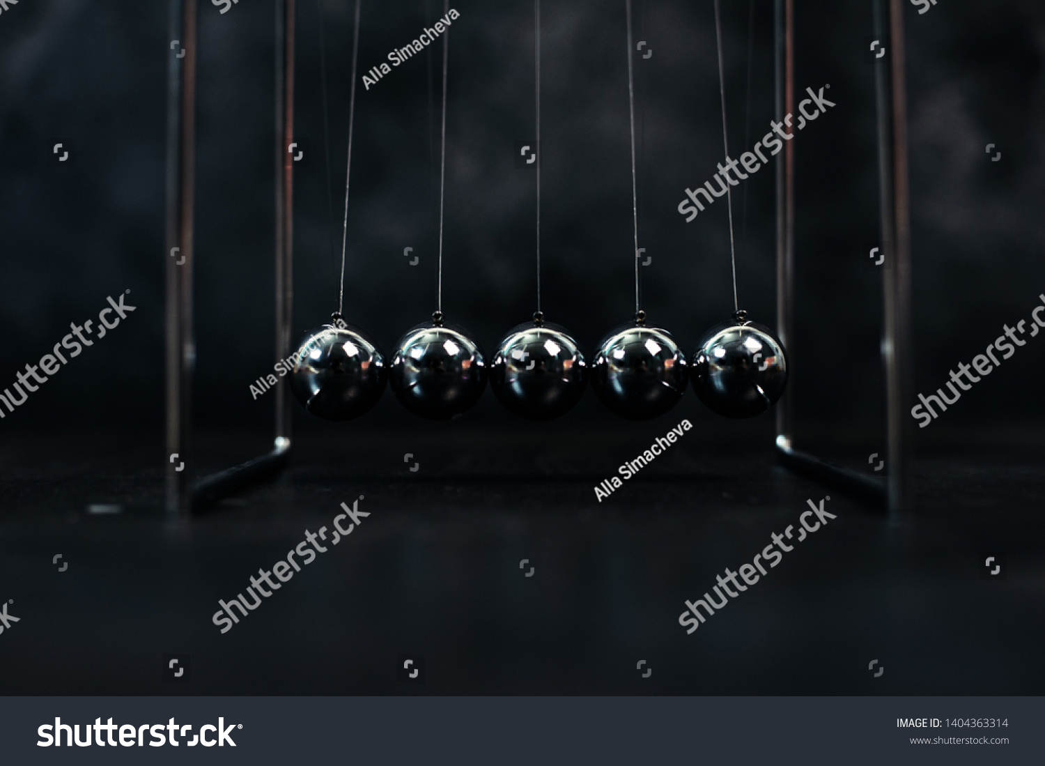 Newton Cradle Pendulums Steel Kinetic Balls Stock Photo 1404363314 ...