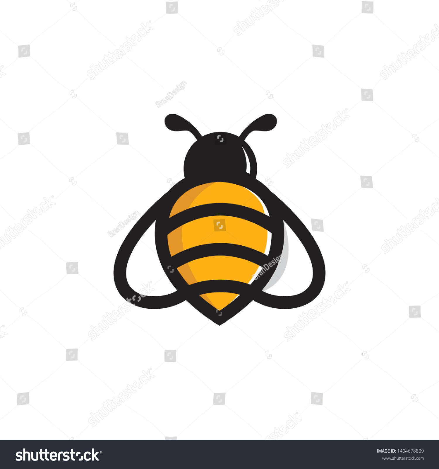 Bee Animal Logo Vector Template Stock Vector (Royalty Free) 1404678809 ...