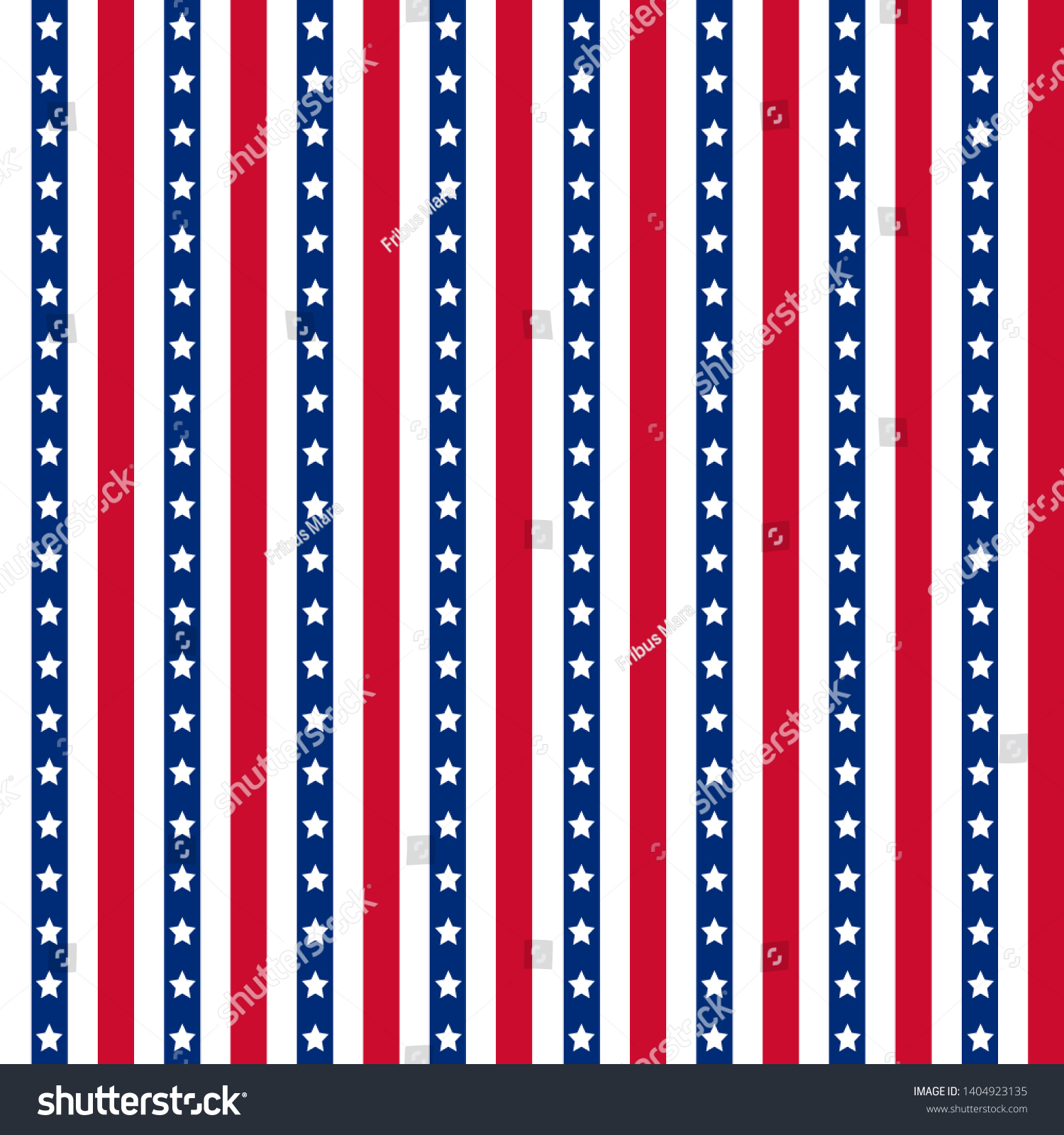 American Patriotic Stars Stripes Seamless Pattern Stock Vector (Royalty ...