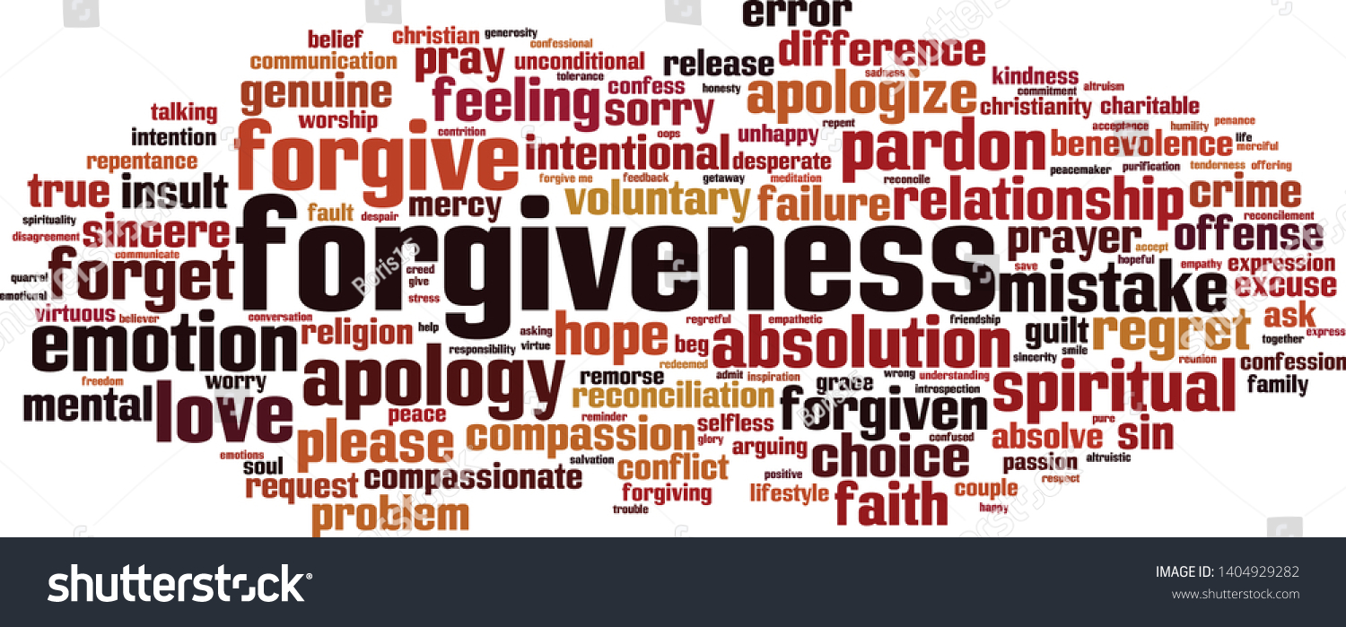 Forgiveness Word Cloud Concept Collage Made Stock Vector (Royalty Free ...