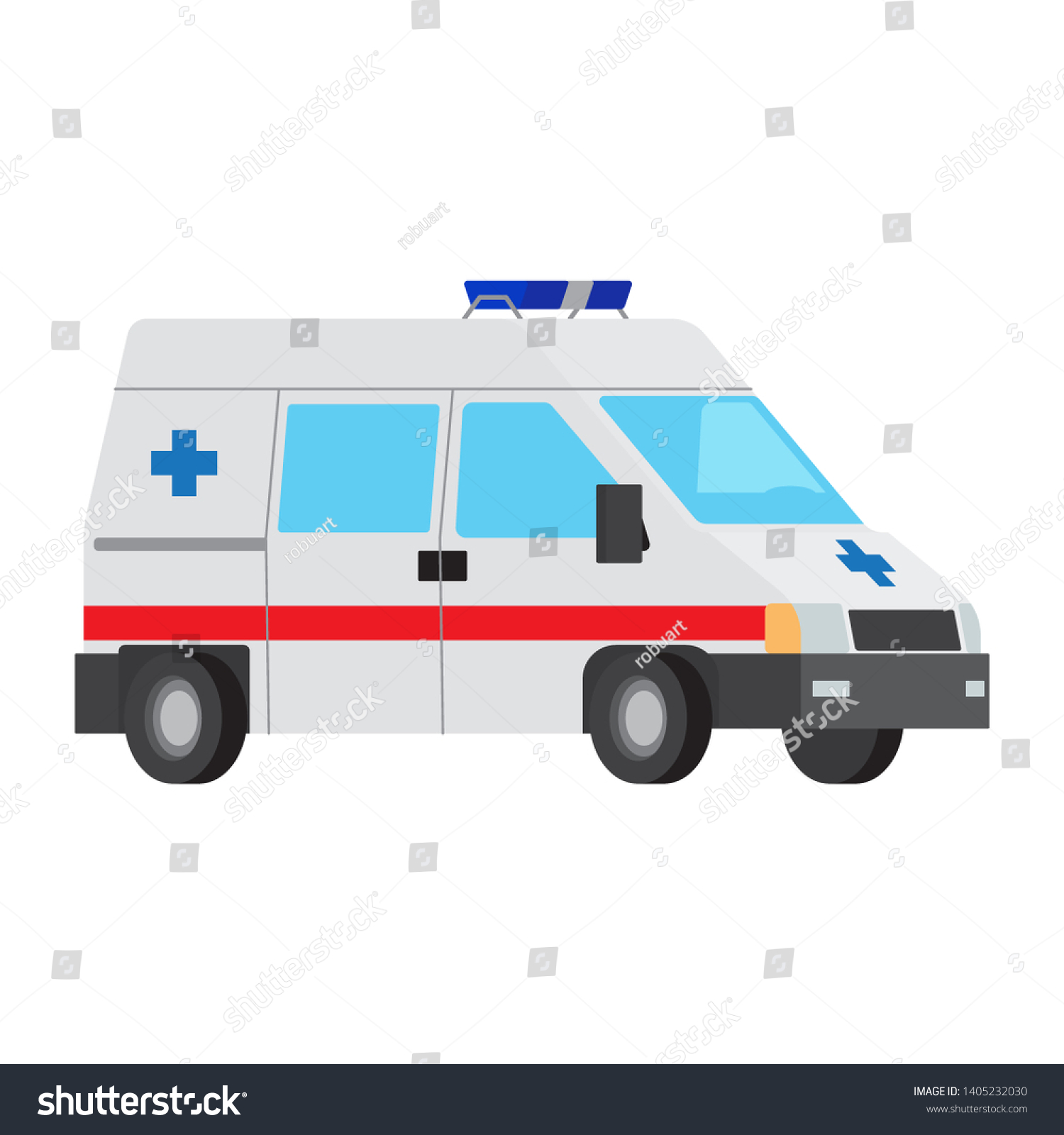 Ambulance Car Icon Medical Reanimation Vehicle Stock Illustration ...