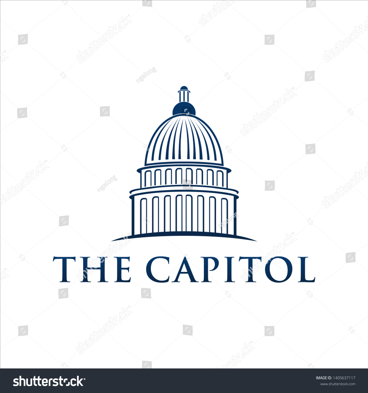 Modern Capitol Logo Design Stock Vector (Royalty Free) 1405637117 ...